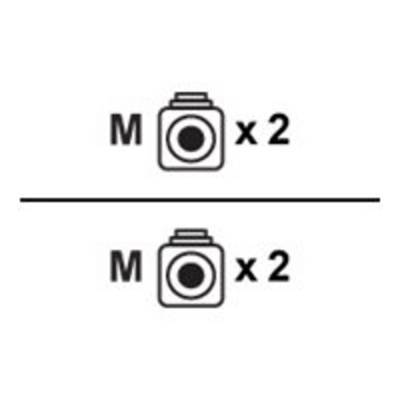 Diagramm mit dem Buchstaben 'M', gefolgt von einem Kamera-Symbol und 'x 2', zweimal wiederholt und durch eine Linie getrennt.