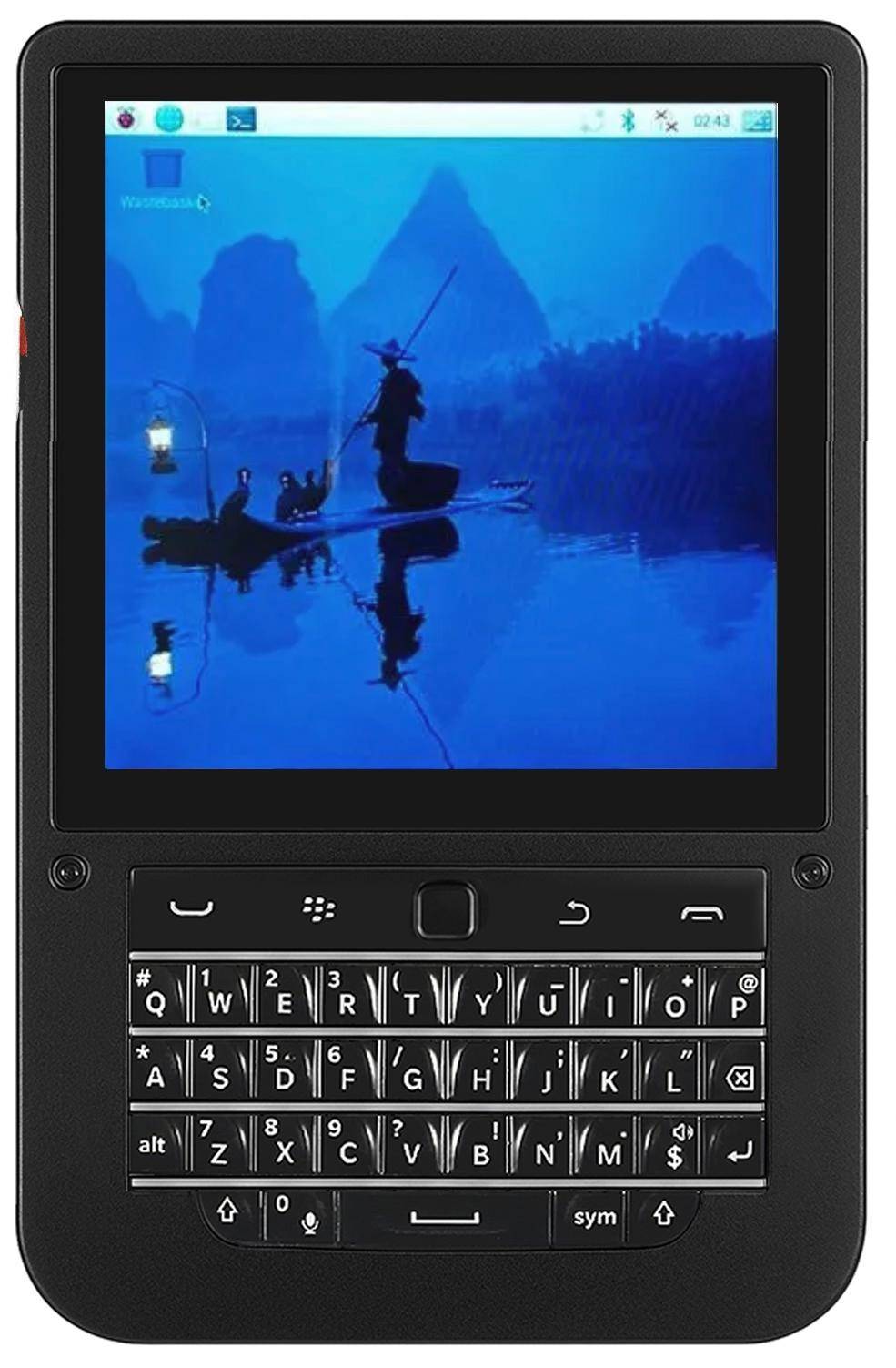 BerryBase HackberryPi CM5 Linux Cyberdeck Taschencomputer, 4" Touch-Display, Tastatur-Maus, 5000 mAh