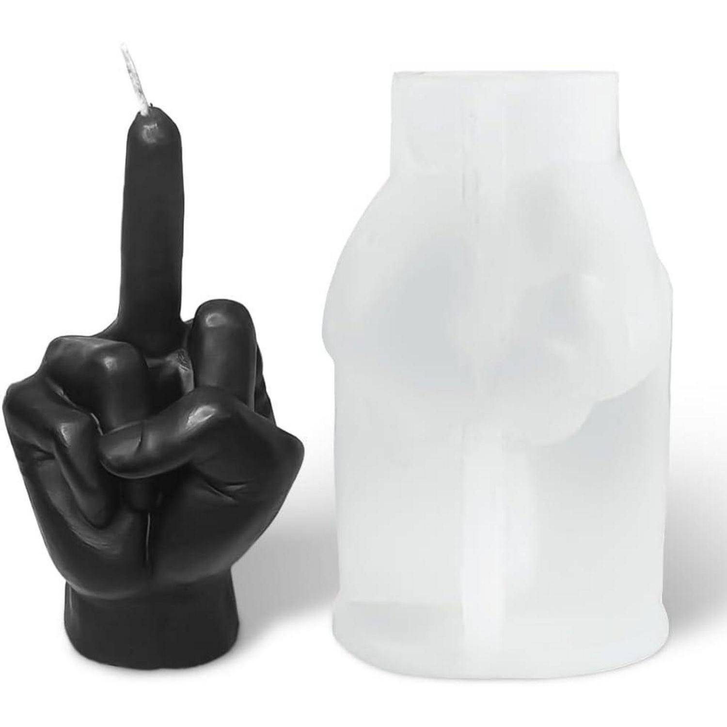 Silikonform Kerze Hand Finger Gesten Harz Formen 1Pc Große Hand-Finger