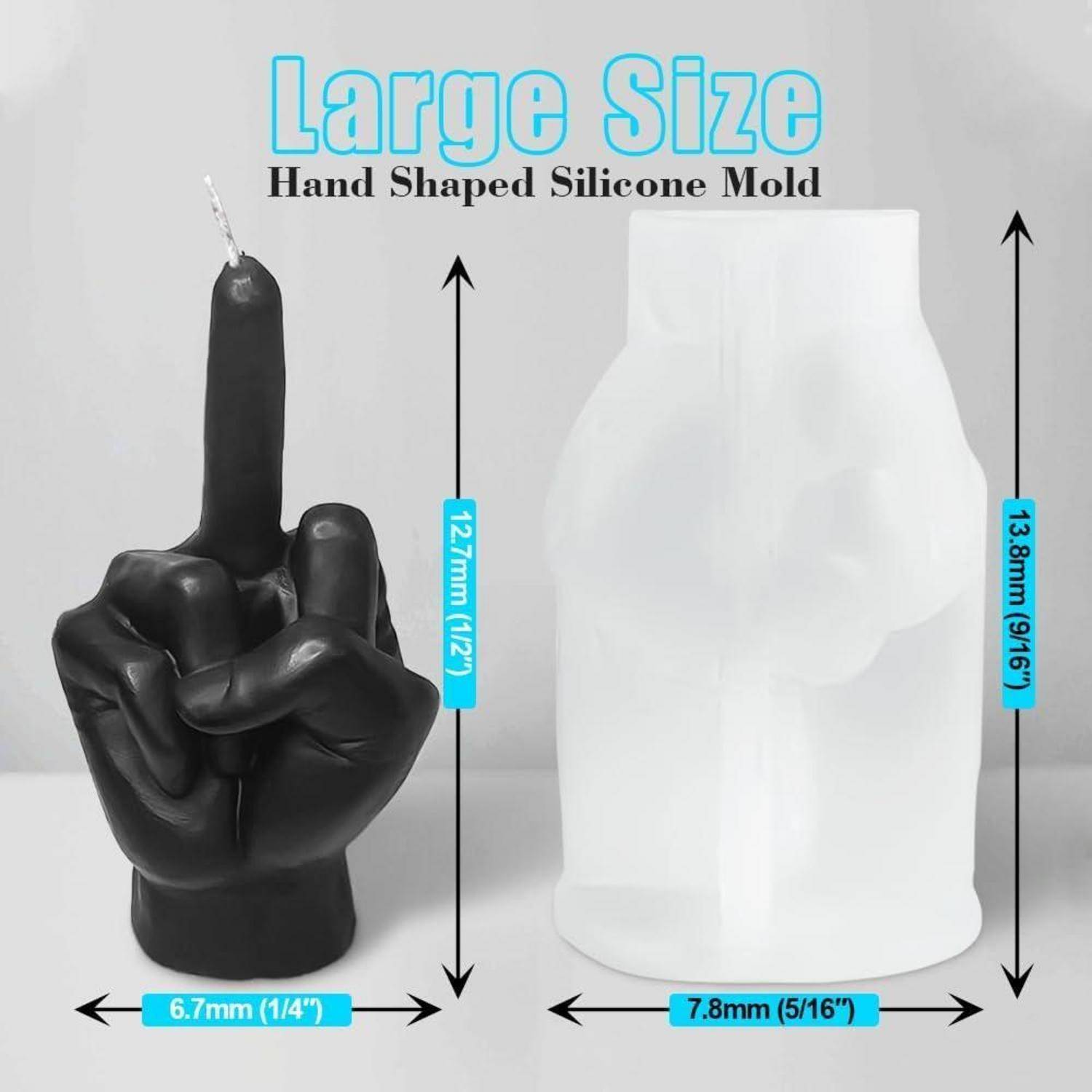Silikonform Kerze Hand Finger Gesten Harz Formen 1Pc Große Hand-Finger