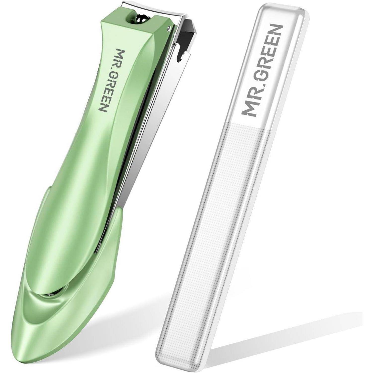 Anti Spritz Nagelknipser mit Nagelfeile, Profi Nagelset für