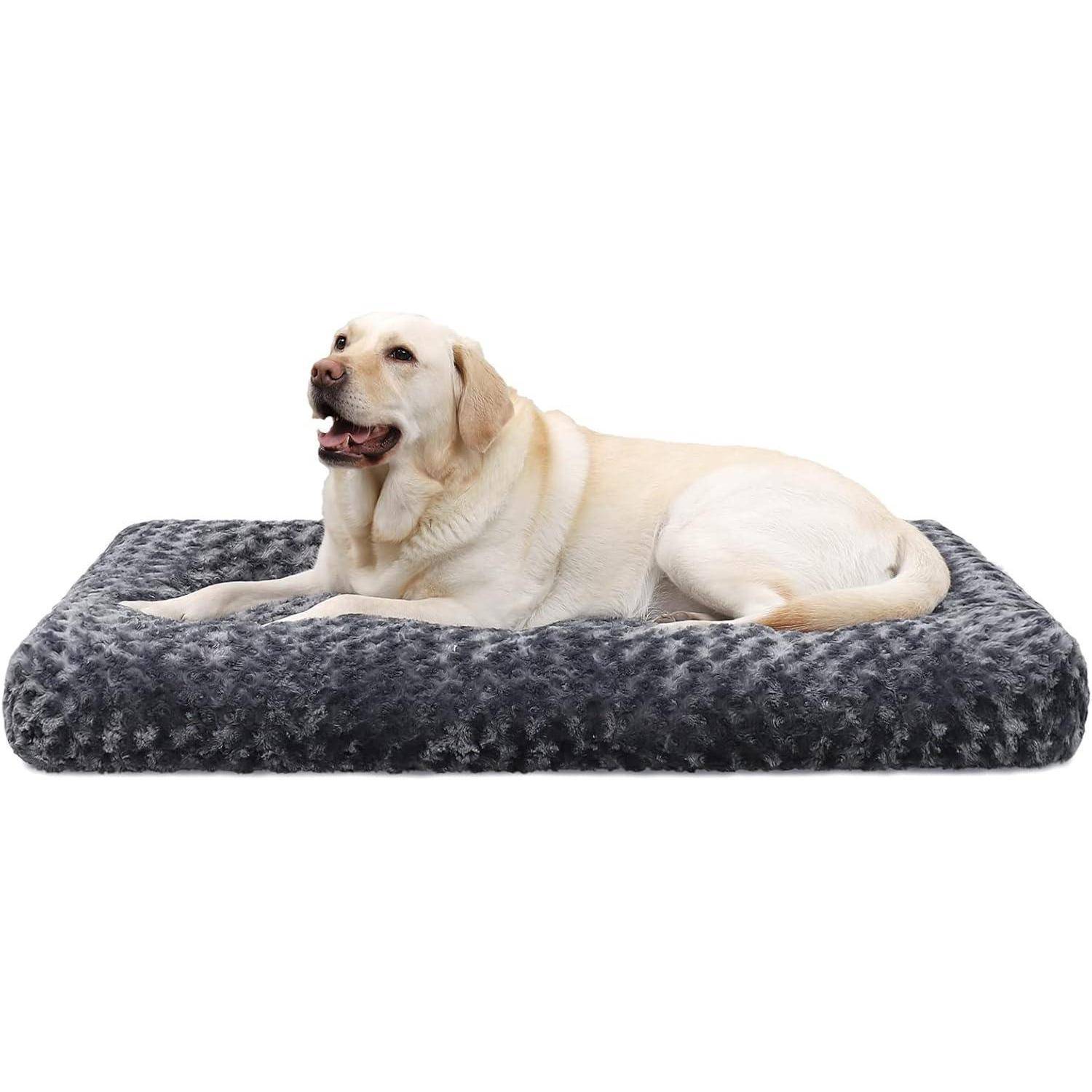 Hundebett Waschbar Rutschfest Dunkelgrau L 91 x B 68 x H 8 cm