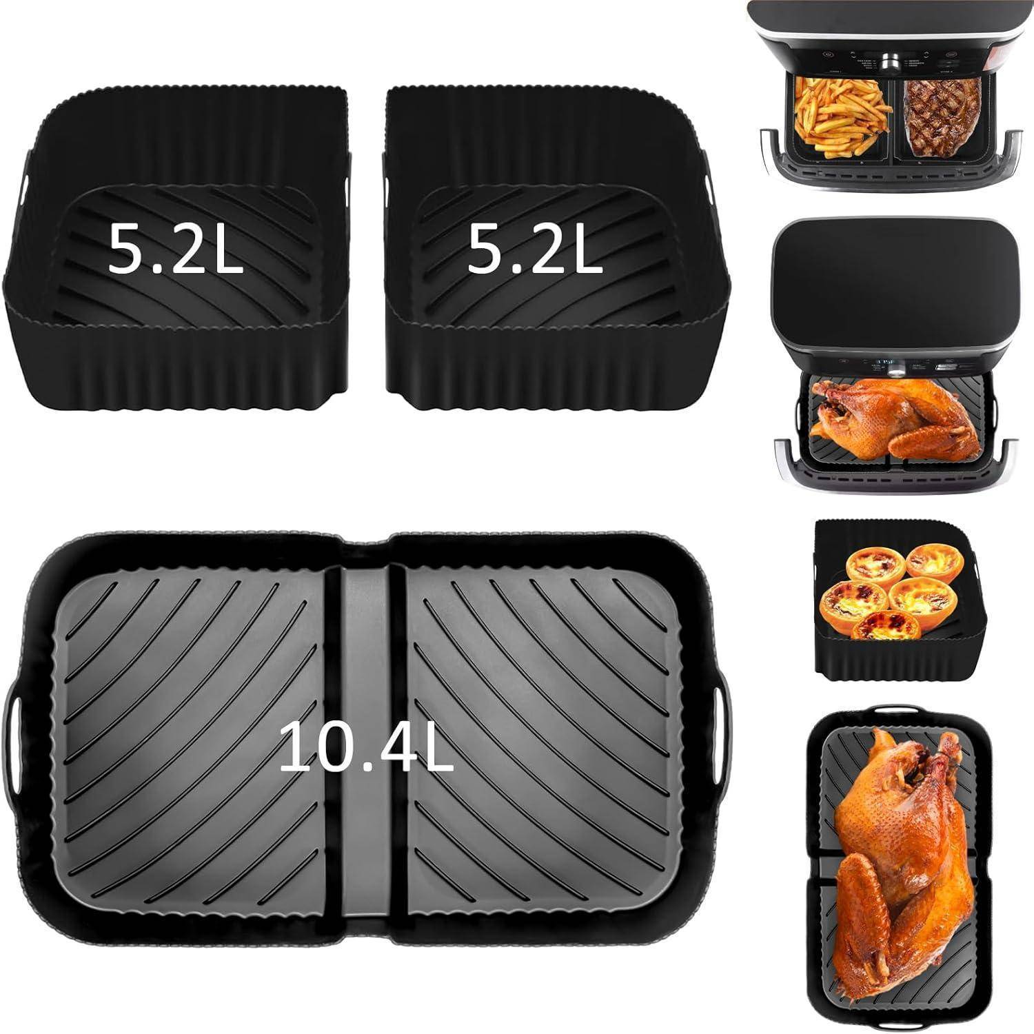 Heißluftfritteuse Zubehör Set 3-teilig für Ninja Foodi Flexdrawer 10,4