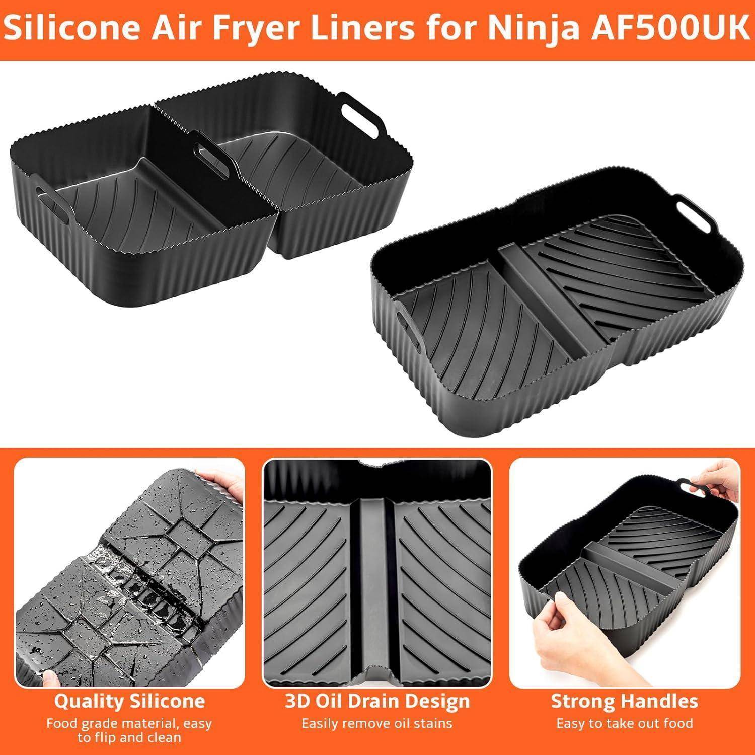 Heißluftfritteuse Zubehör Set 3-teilig für Ninja Foodi Flexdrawer 10,4