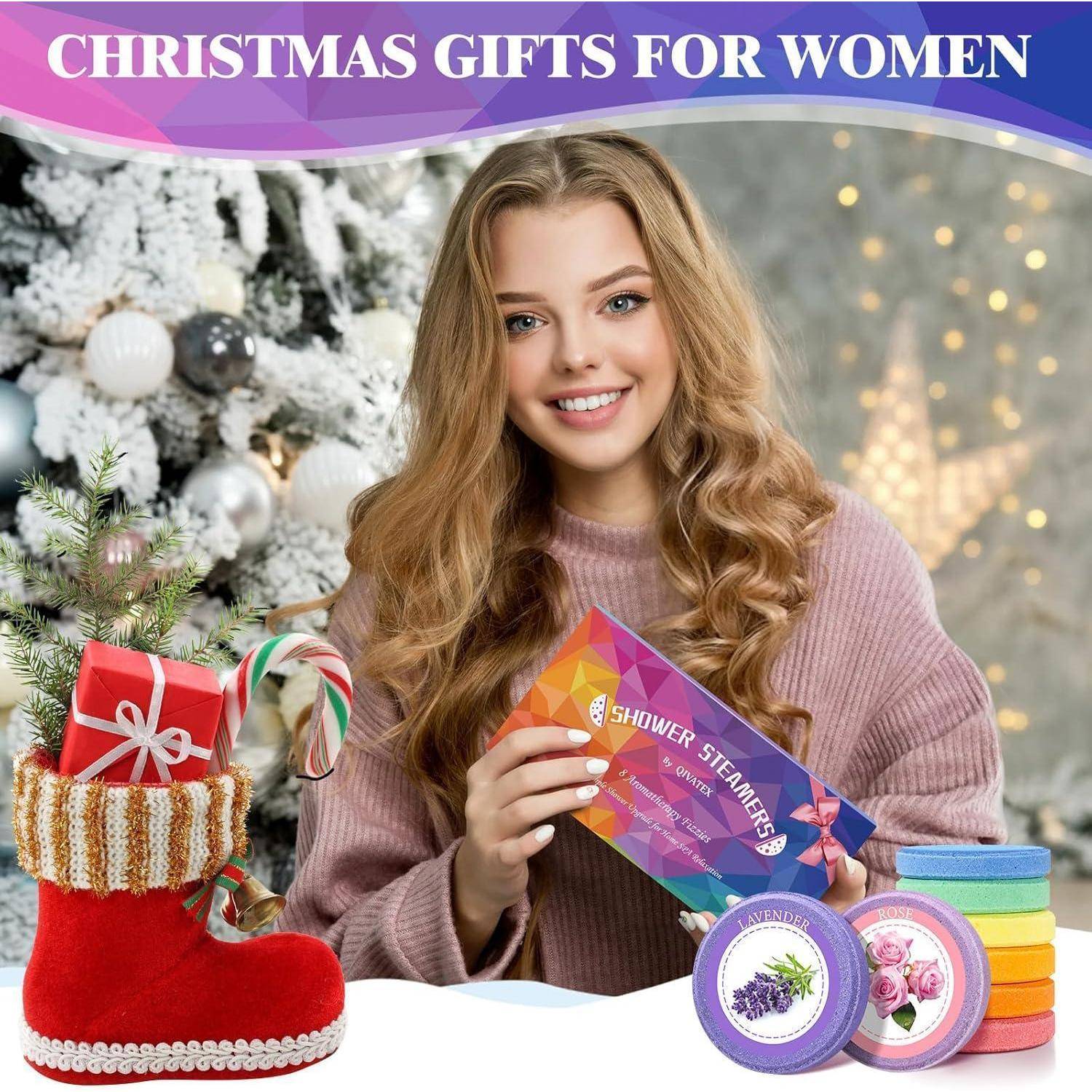 Duschbomben Aromatherapie Set, 8 Stück - Adventskalender Füllung