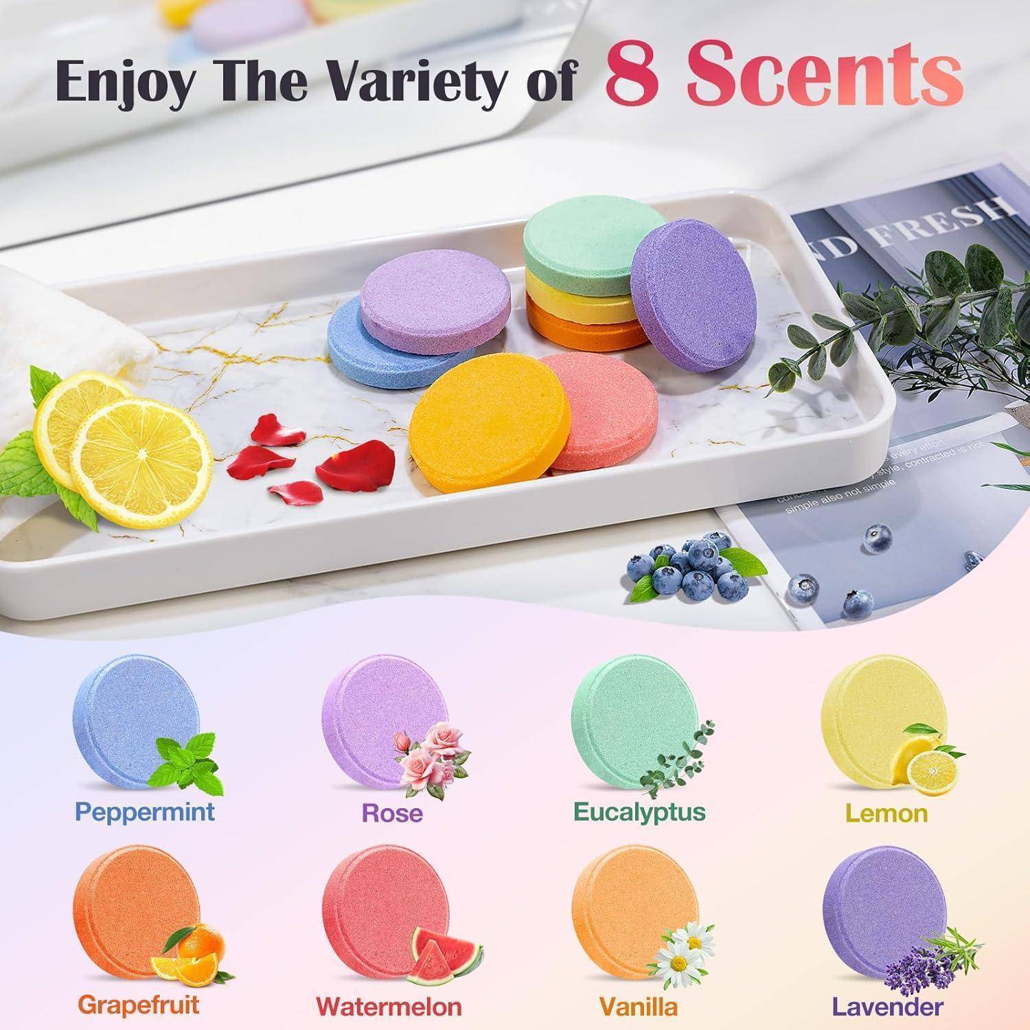 Duschbomben Aromatherapie Set, 8 Stück - Adventskalender Füllung
