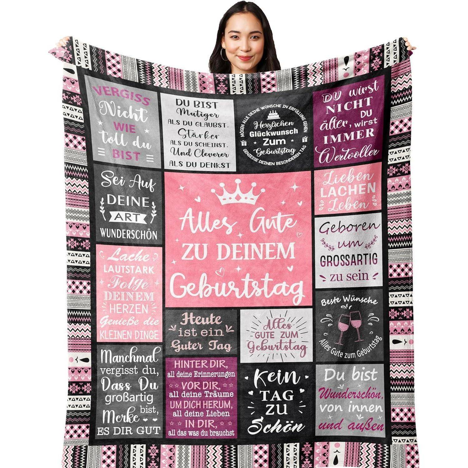 Flanelldecke Geburtstagsgeschenk Frauen Mama Freundin 150x130CM