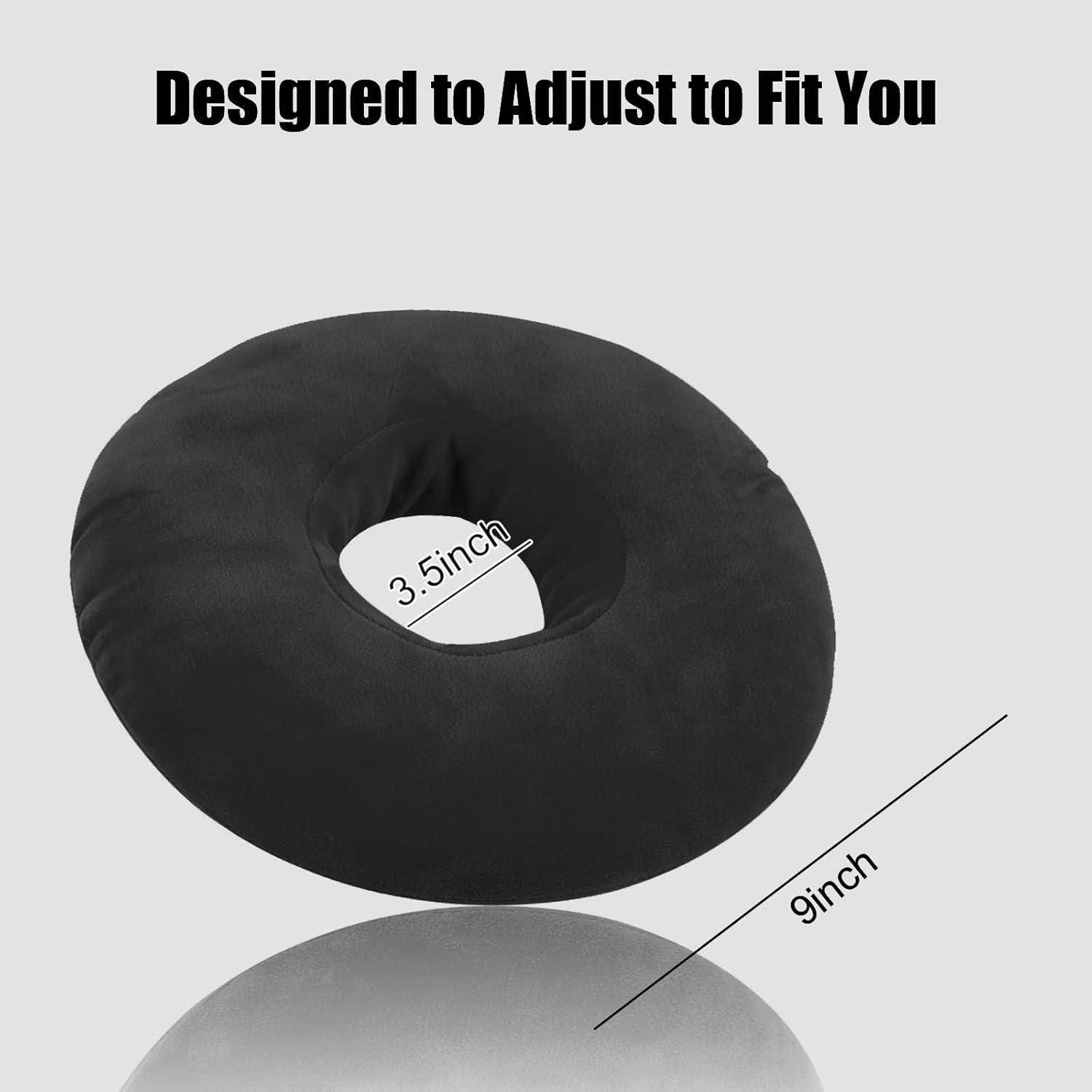 Ohrkissen Piercing Donut Loch Seitenschläfer Black