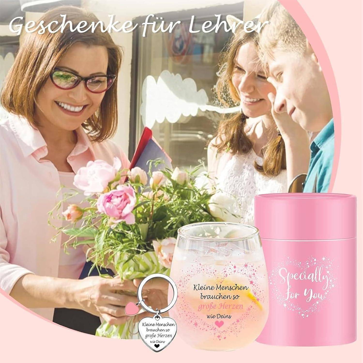 Weinglas Lehrer Dankeschön Ohne Stiel Gravur Lehrerin Große Herzen