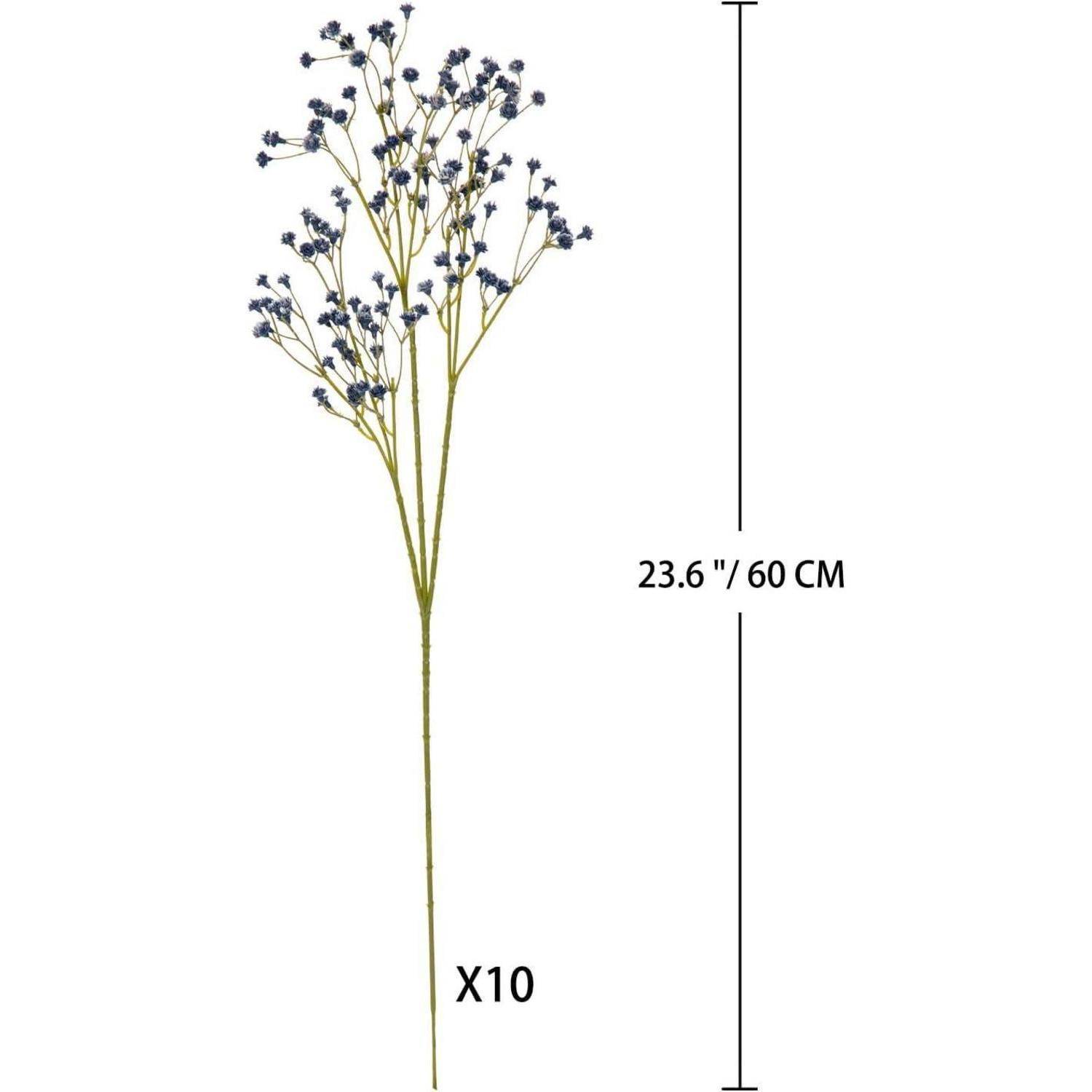 Blauer Schleierkraut-Stängel, 23,6 Zoll (60 cm) lang, an der Basis mit 'X10' markiert.
