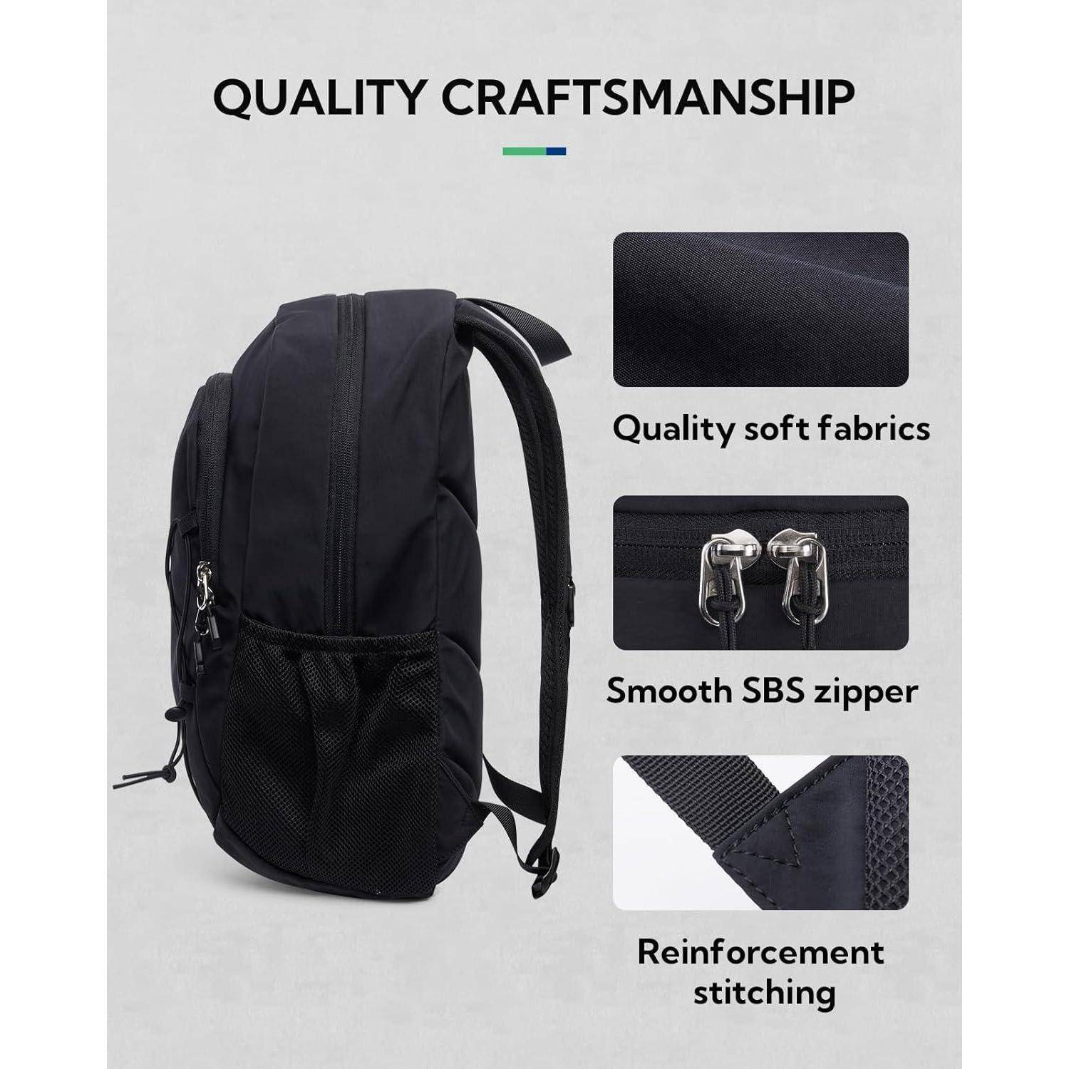 Rucksack 12L Wanderrucksack Daypack Outdoor Brustschnalle Schwarz