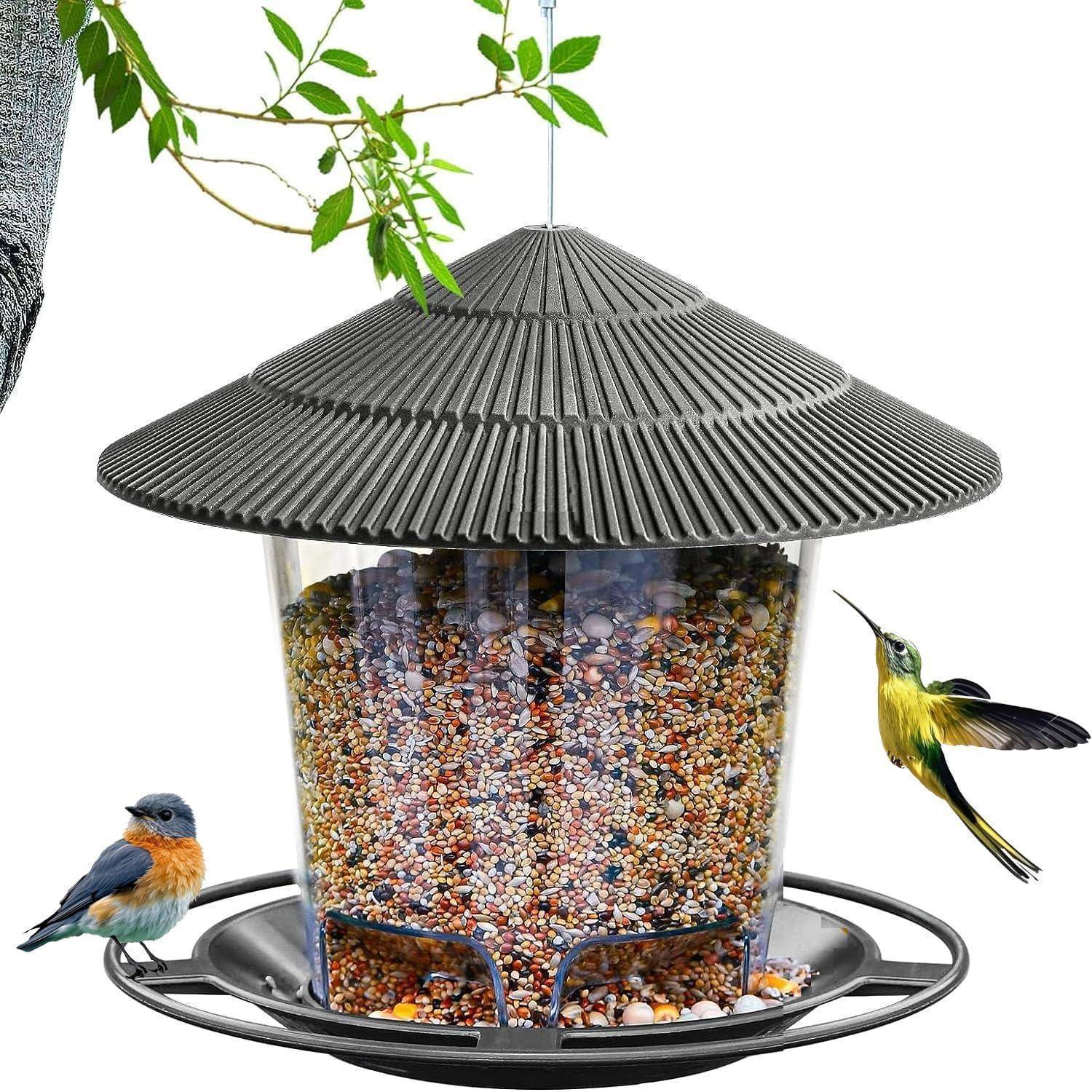 Vogelfutterspender Wetterfest Vogelhaus Aufhängen Transparent 1,4kg