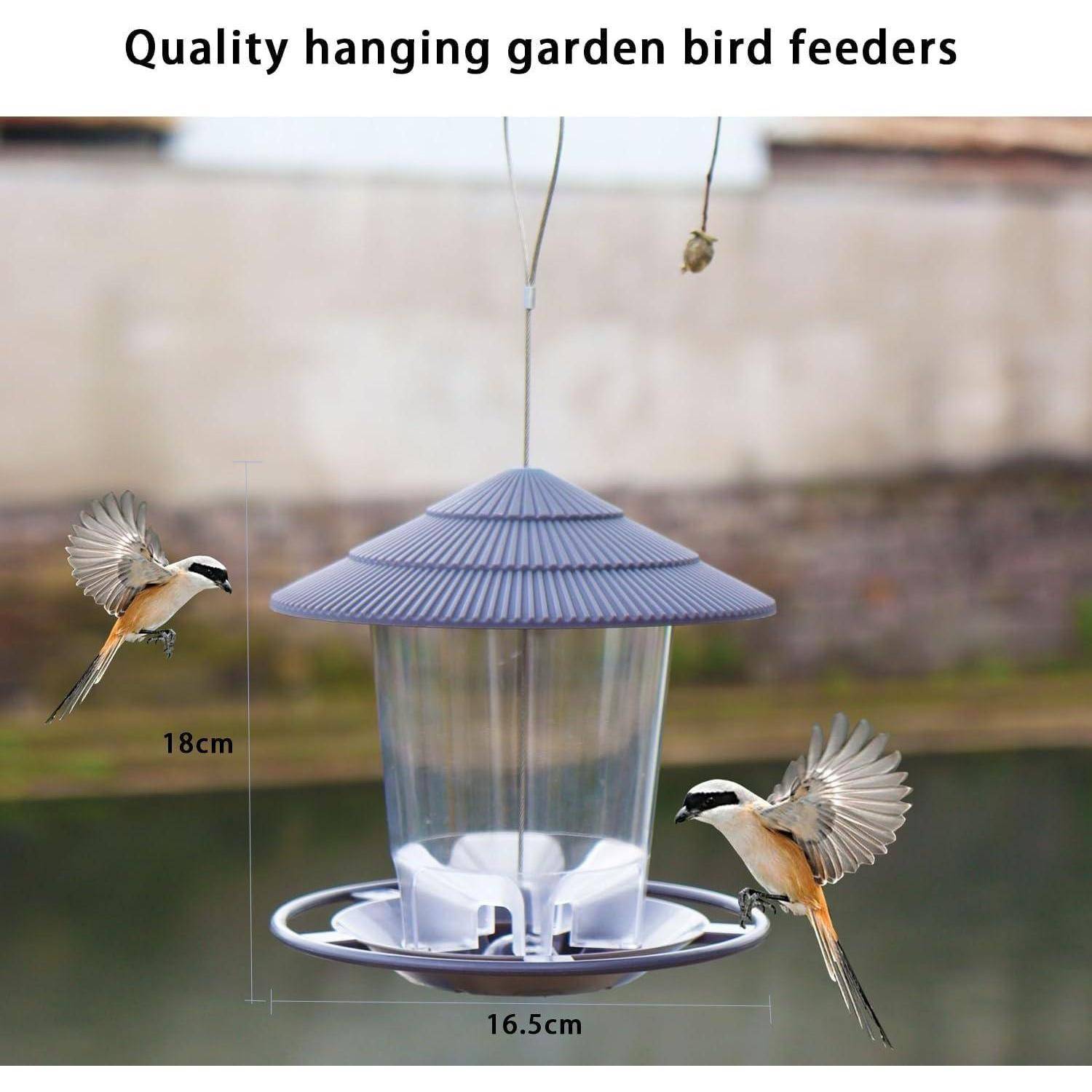 Vogelfutterspender Wetterfest Vogelhaus Aufhängen Transparent 1,4kg