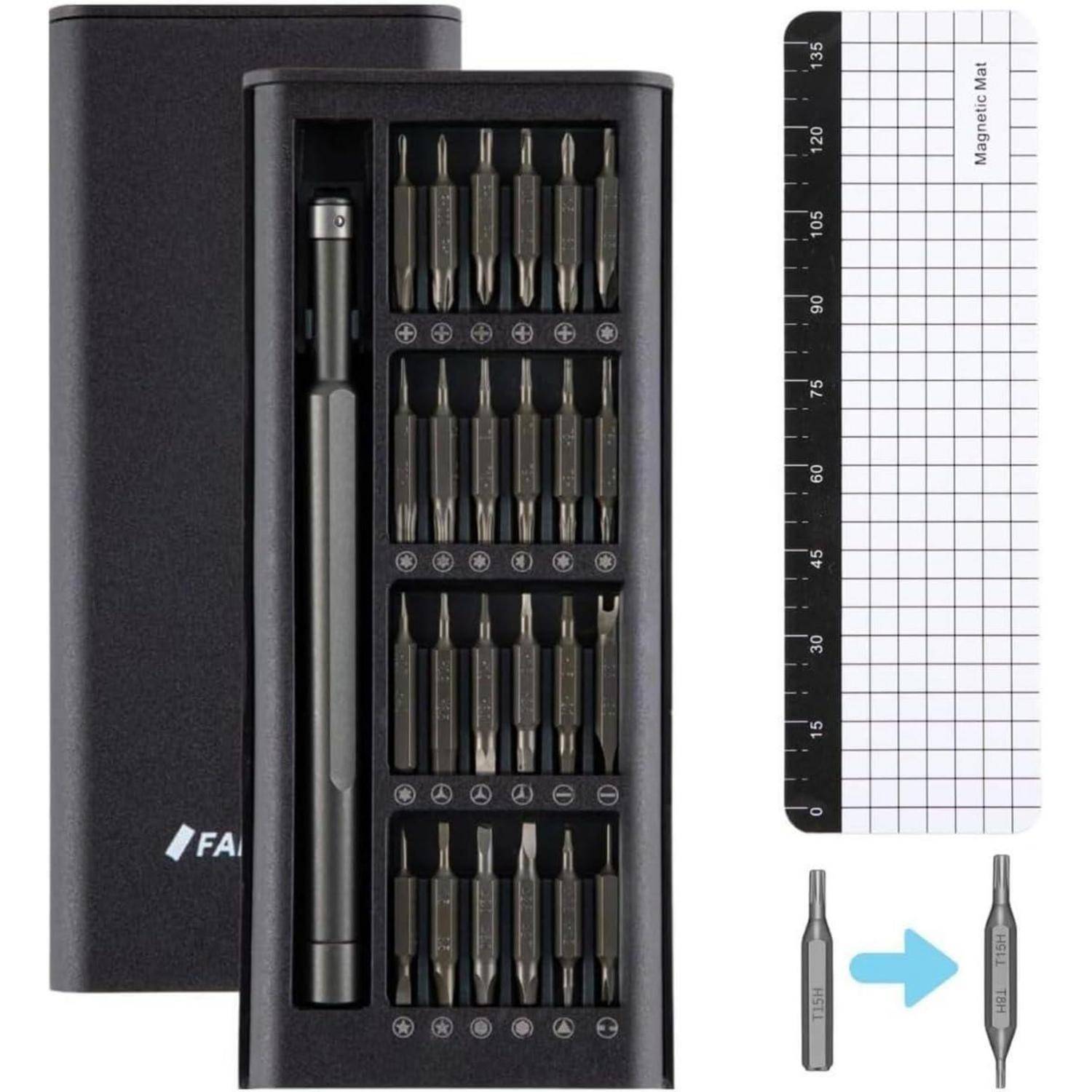 Schraubendreher Set Feinmechaniker Torx T5 T6 T8 50 in 1 Schwarz