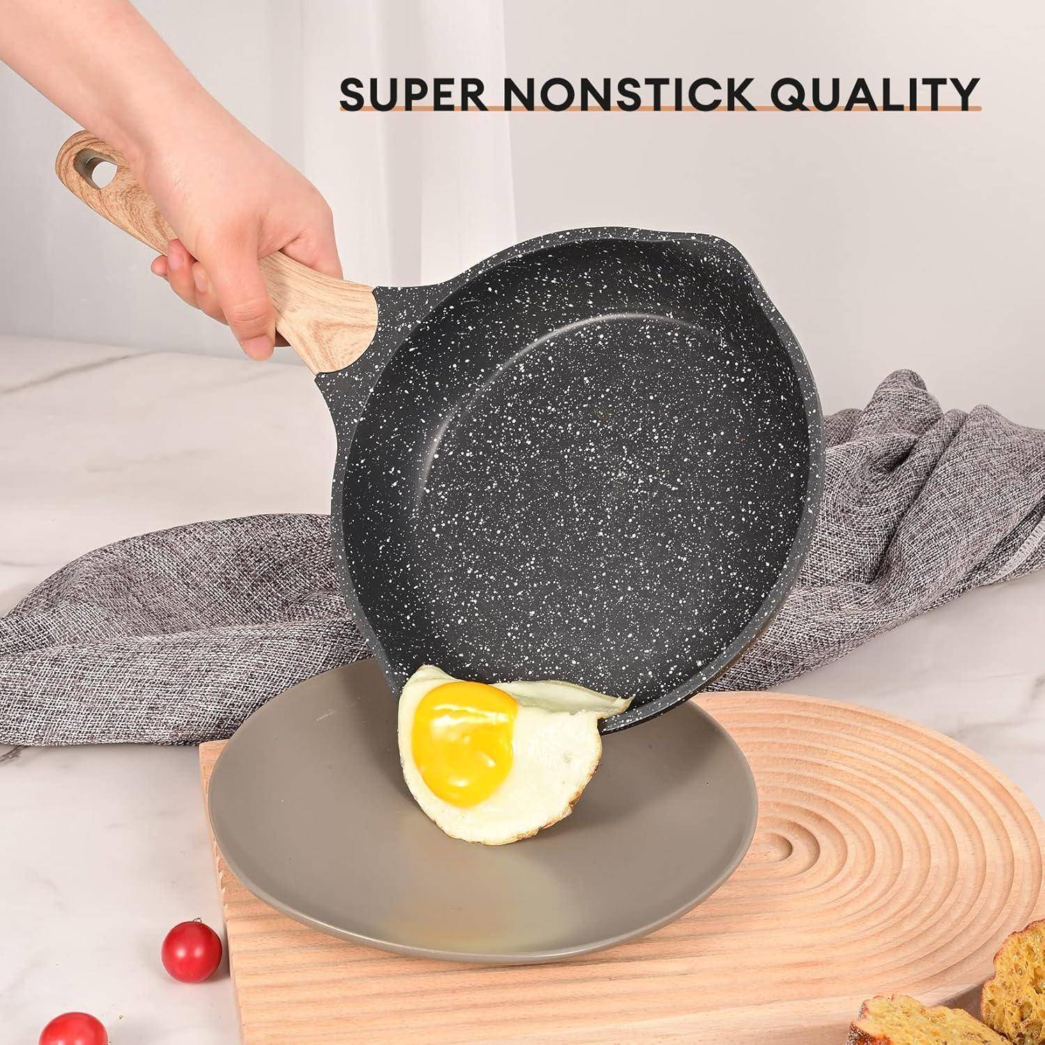 Wesentlich 23-Teilig Topfsets Pfannenset Antihaft-Granit Induktion