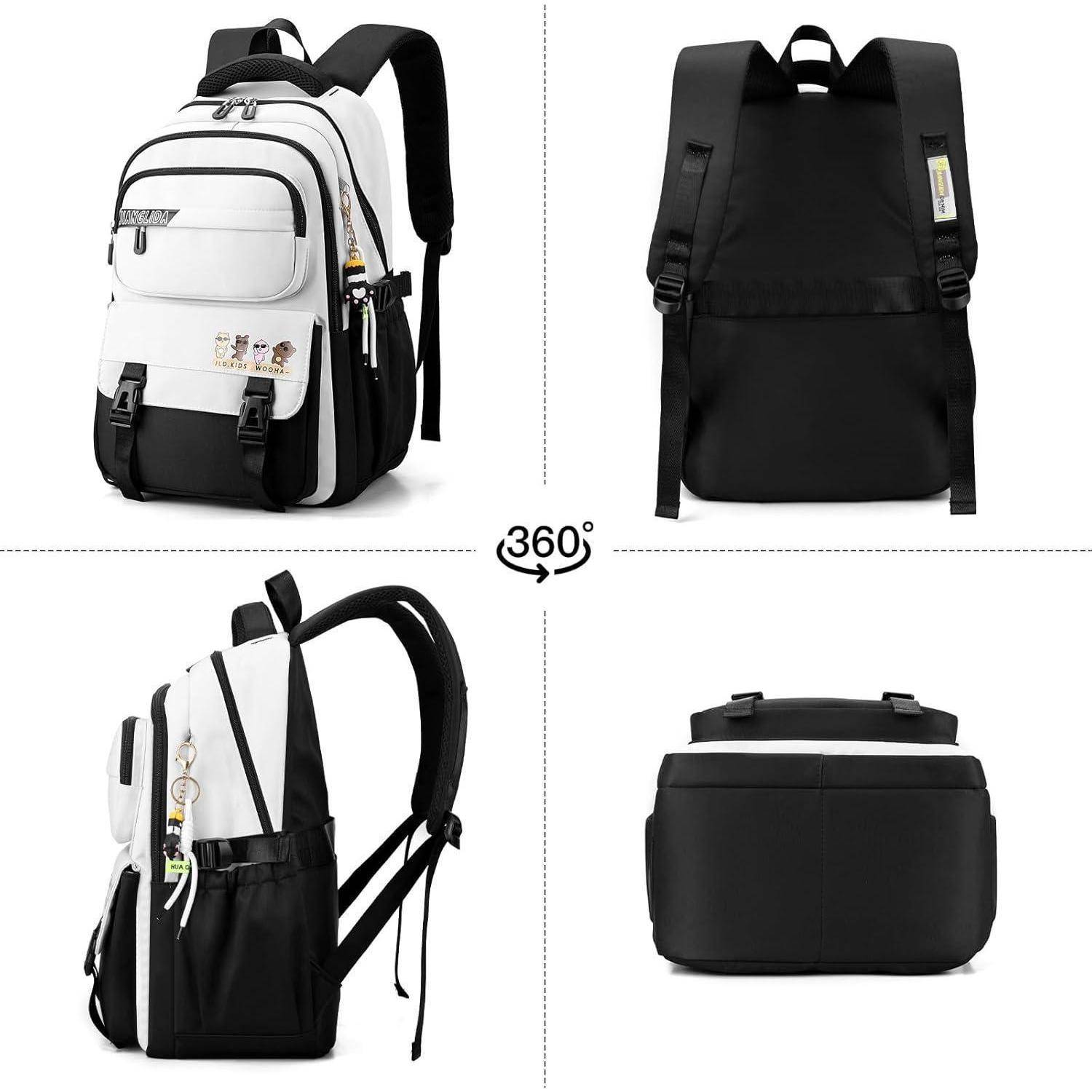 Schulrucksack Mädchen Jungen Teenager Schulranzen 30L Nylon Backpack