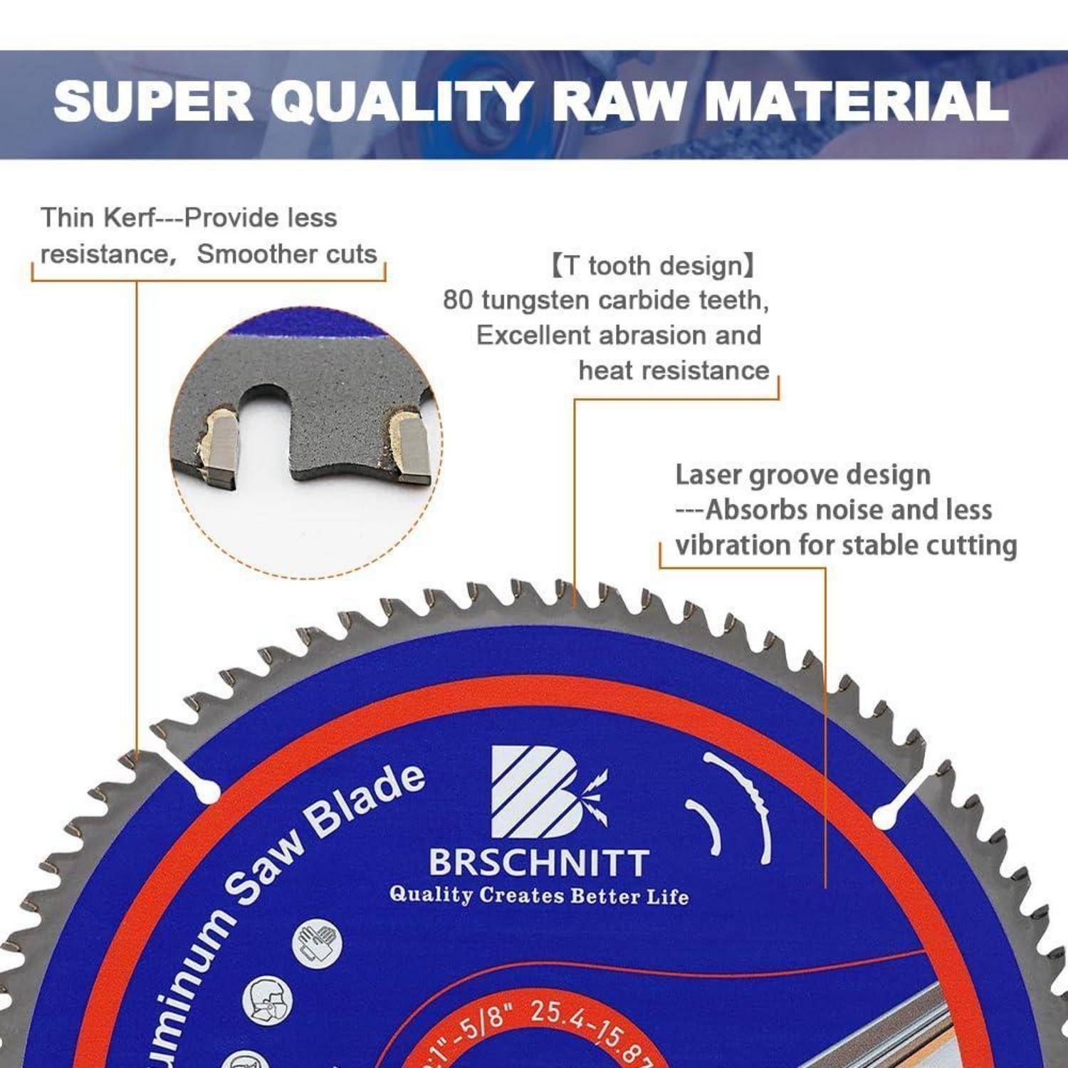 Kreissägeblatt 80T Aluminium Kunststoff Laminat Kappsäge 255mm 10