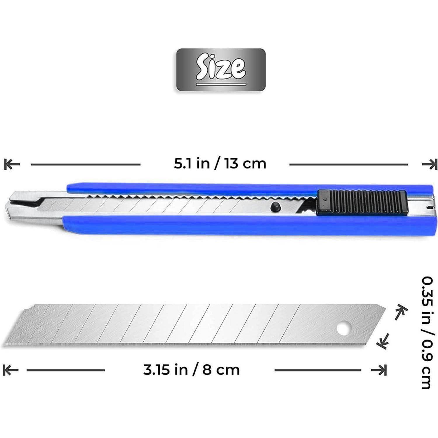 Cuttermesser Abbrechklingen 9mm 5er Blau Folienmesser 60-Grad-Messer