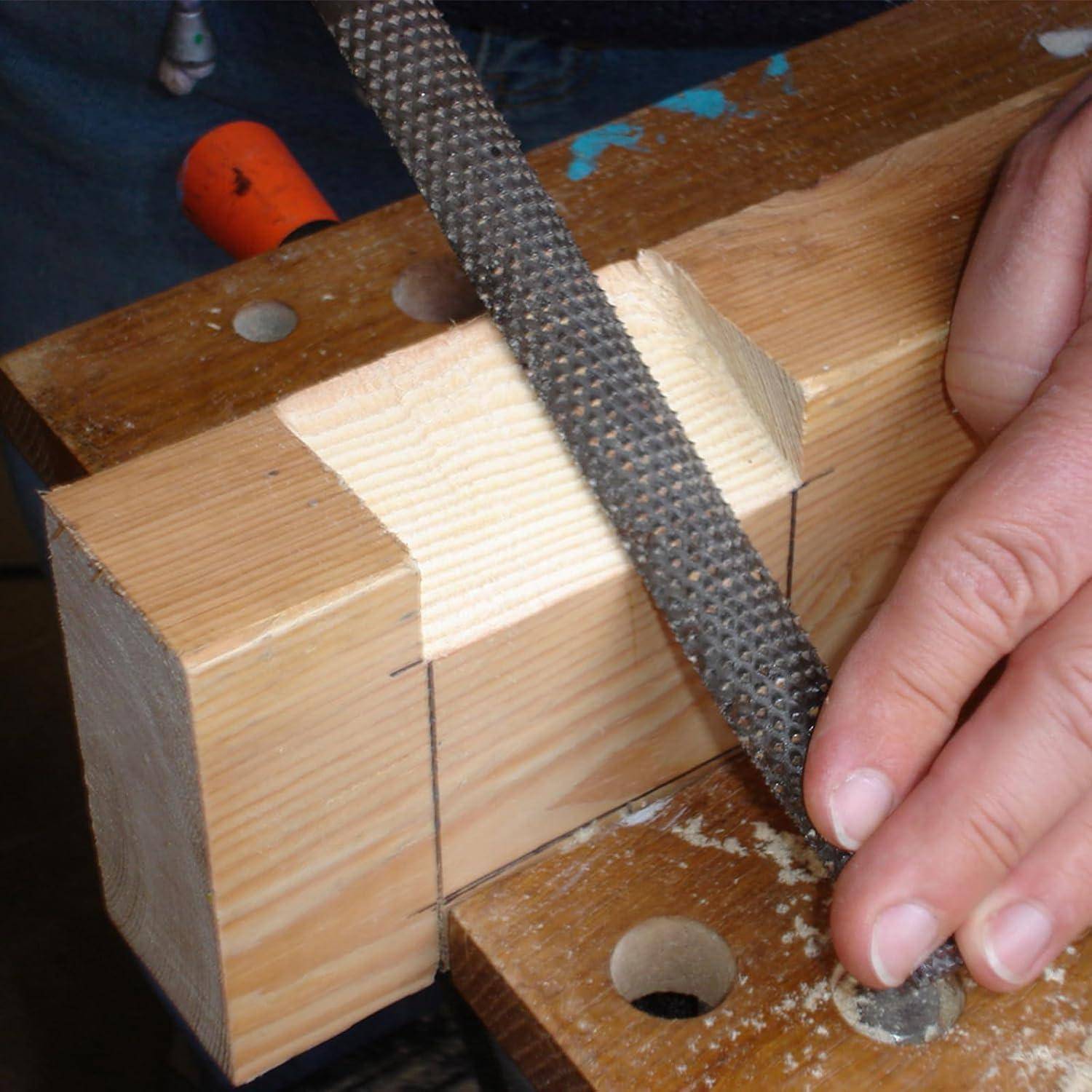 Holzraspel Set Flach Halbrund Rund 200mm Kunststoff Holzfeilen 3tlg