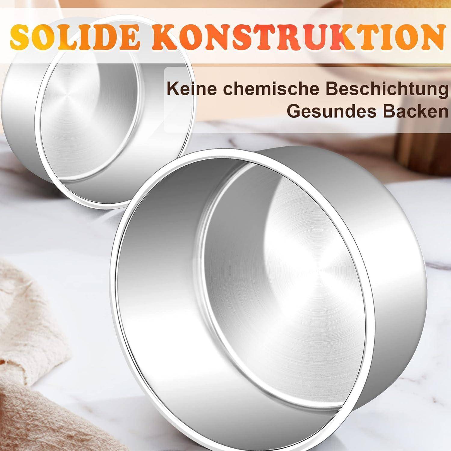 Runde Backform Edelstahl 16cm Tortenform 2er Set 7cm Tief