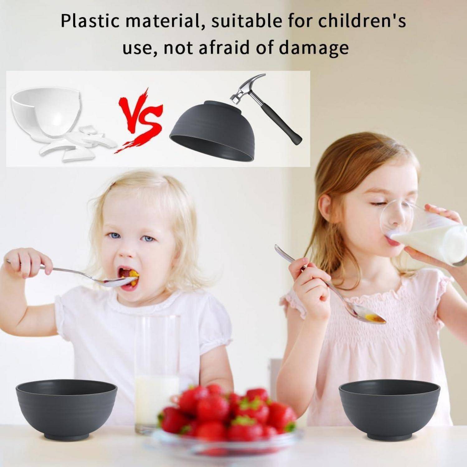 Plastik Müslischüssel 8er Set unzerbrechlich leicht spülmaschinenfest