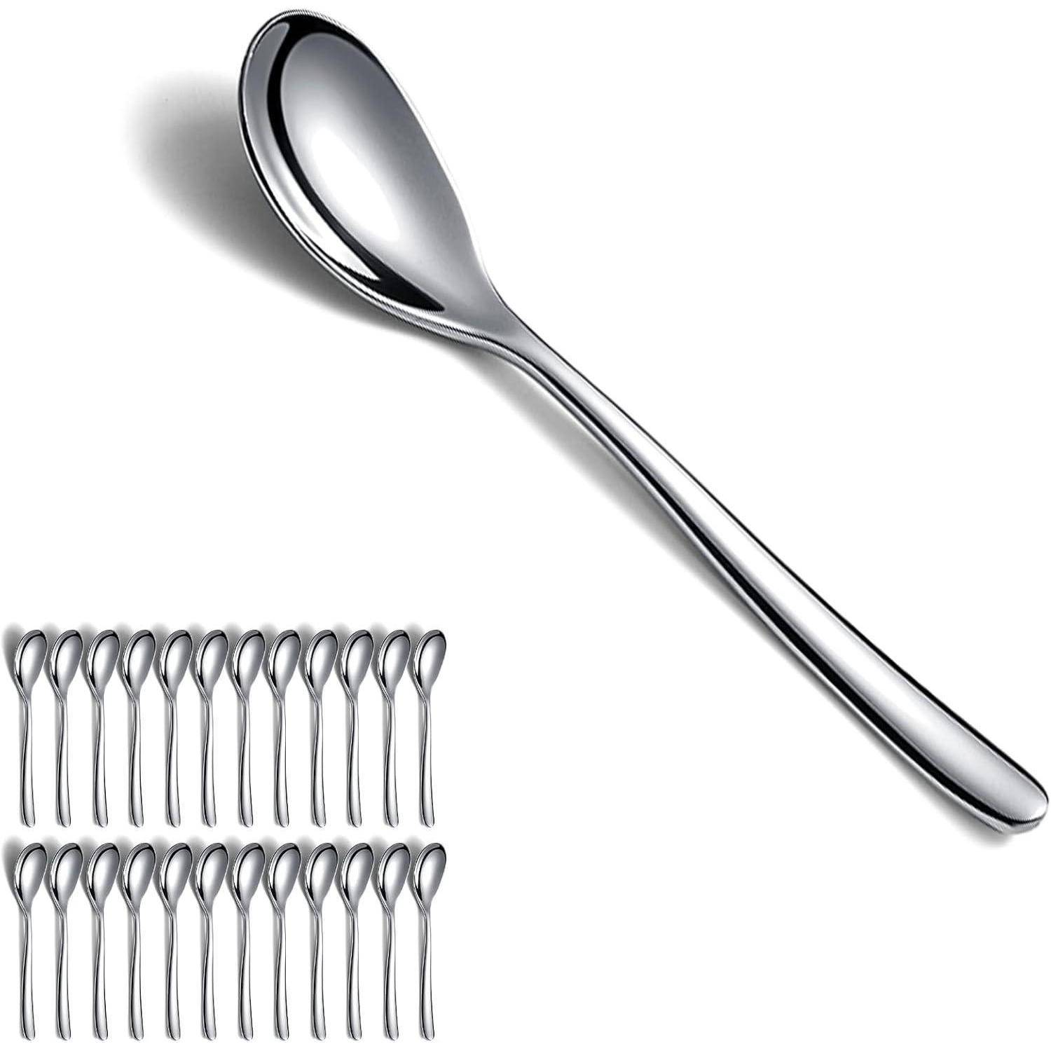 Teelöffel Set 24 Stück Edelstahl Kaffeelöffel Dessertlöffel 14cm