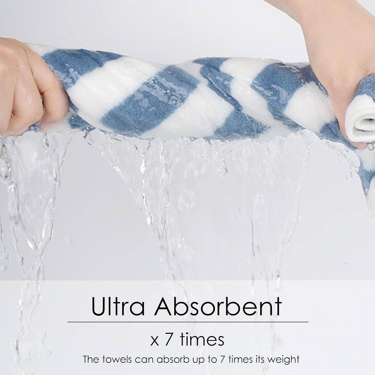 Badetuch Mikrofaser 70x140 schnelltrocknend fusselfrei 2er Grau+blau