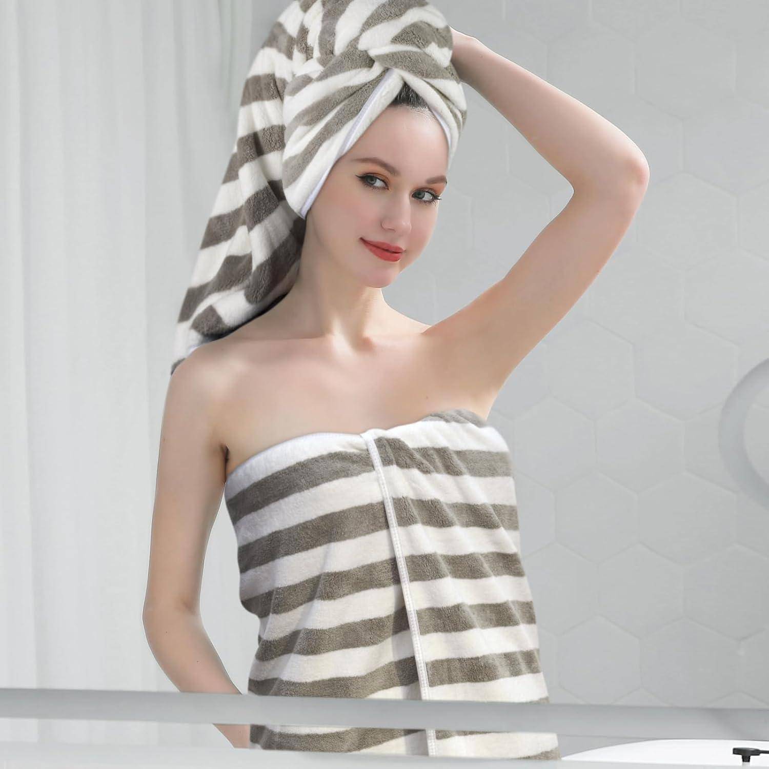 Badetuch Mikrofaser 70x140 schnelltrocknend fusselfrei 2er Grau+blau