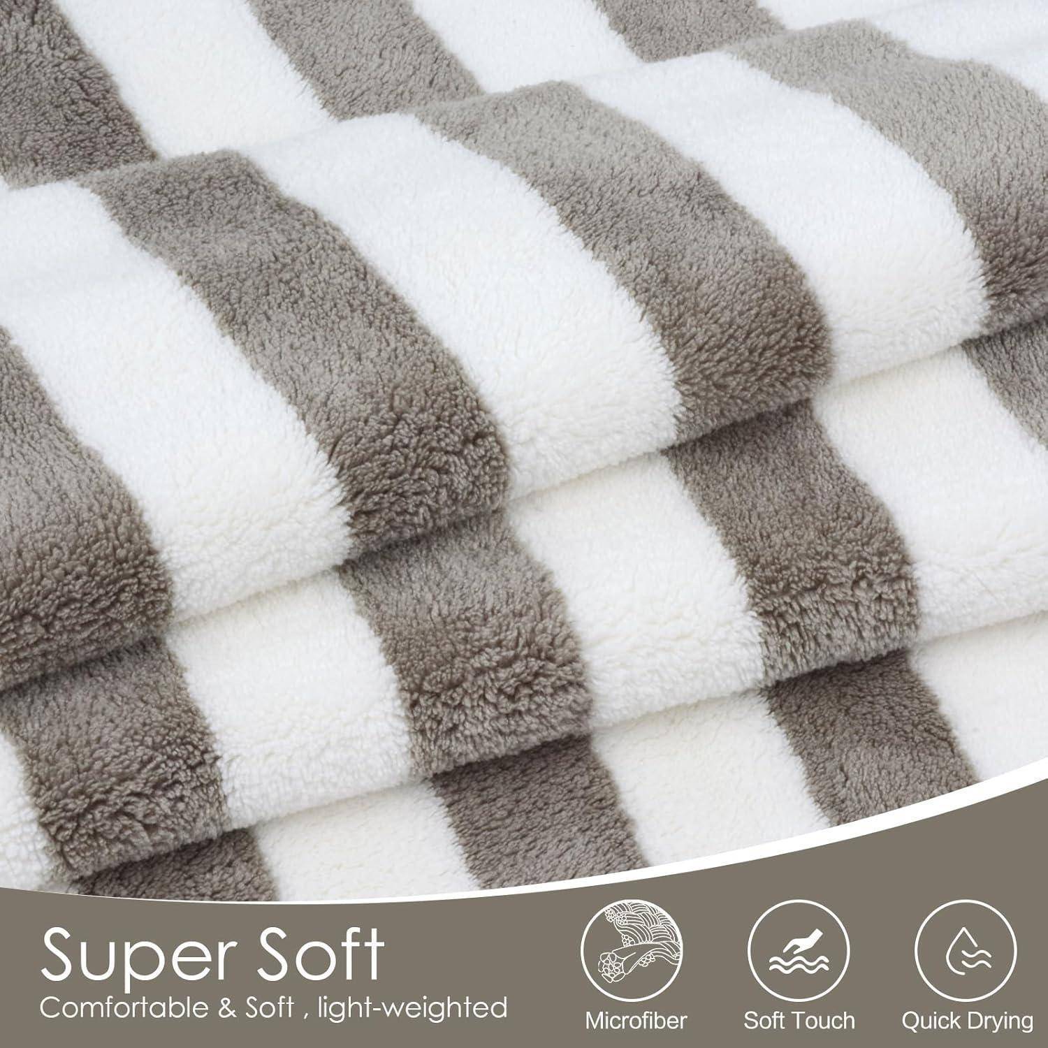 Badetuch Mikrofaser 70x140 schnelltrocknend fusselfrei 2er Grau+blau