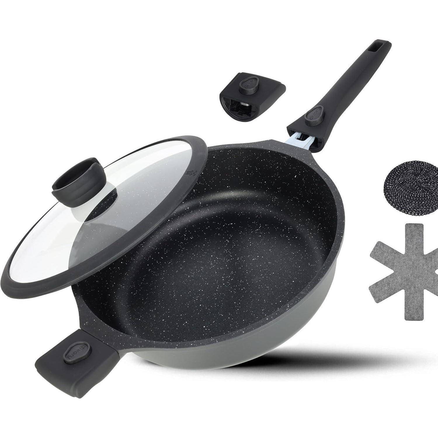 Schmorpfanne 28cm Induktion Aluminium Schwarz Schmorpfanne 28cm