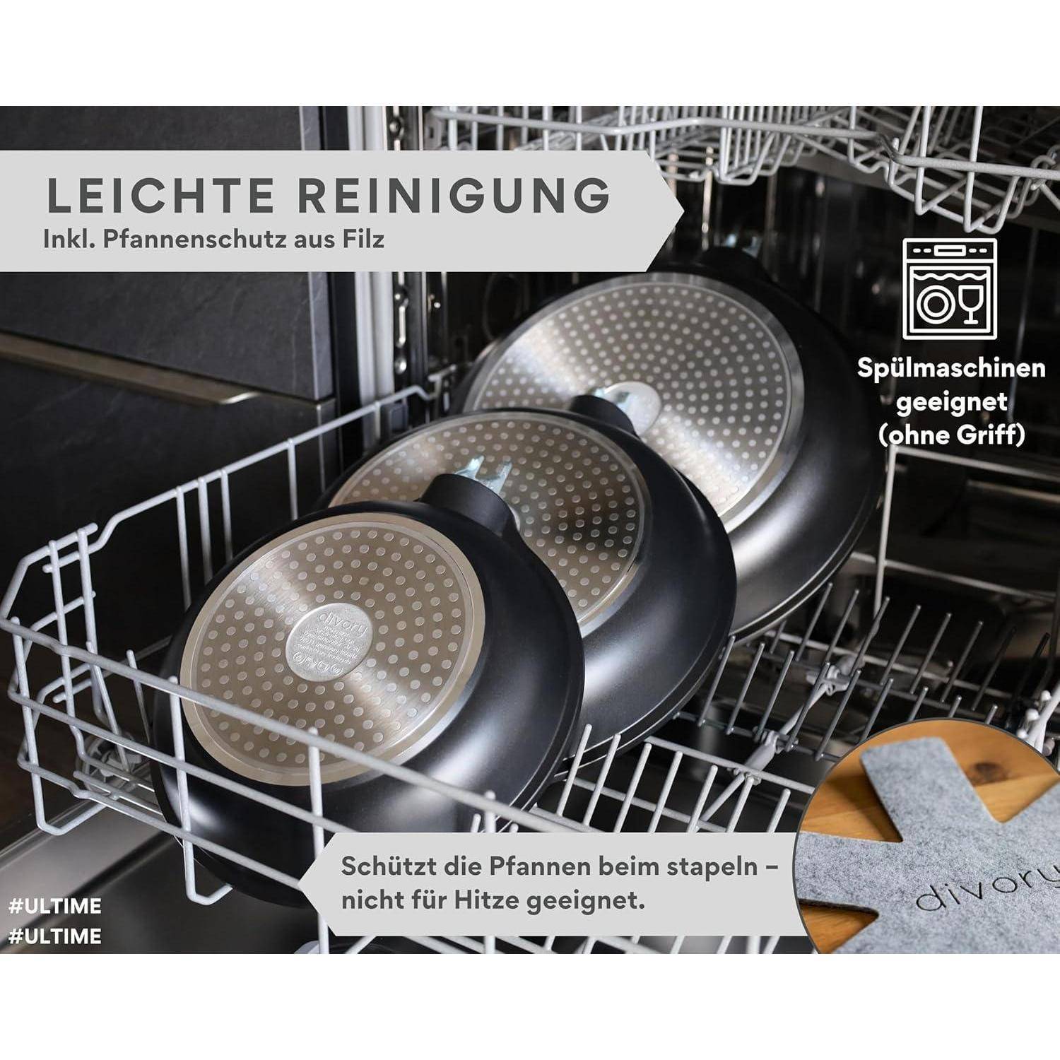 Schmorpfanne 28cm Induktion Aluminium Schwarz Schmorpfanne 28cm