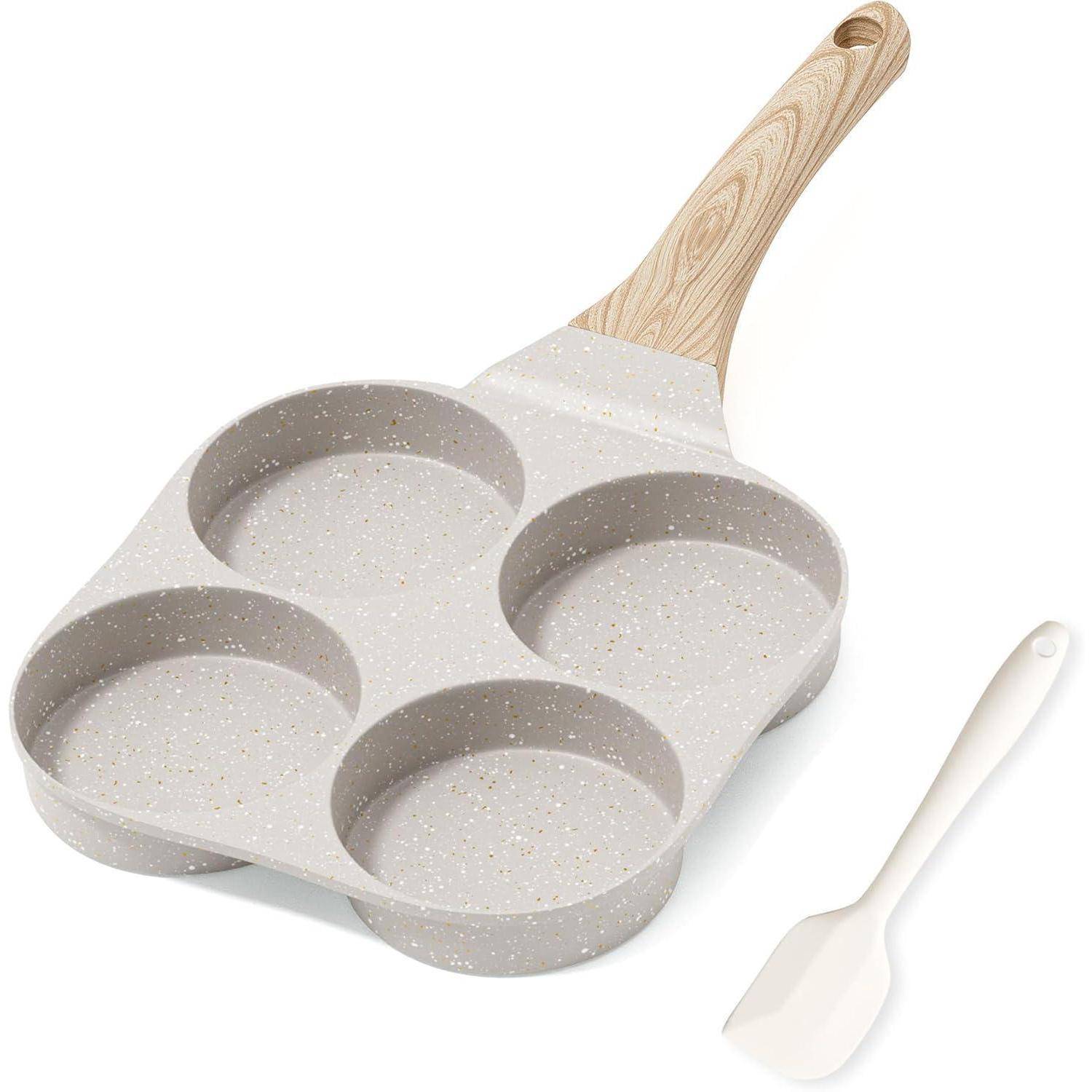 Pfanne Antihaft Induktion Eierpfanne Granit PFOAfrei 4 Omelette Beige