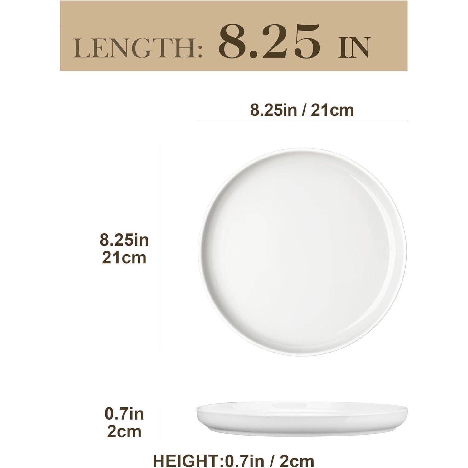 Dessertteller Porzellan 21cm Servierteller Dessertteller 6 Tlg Weiß