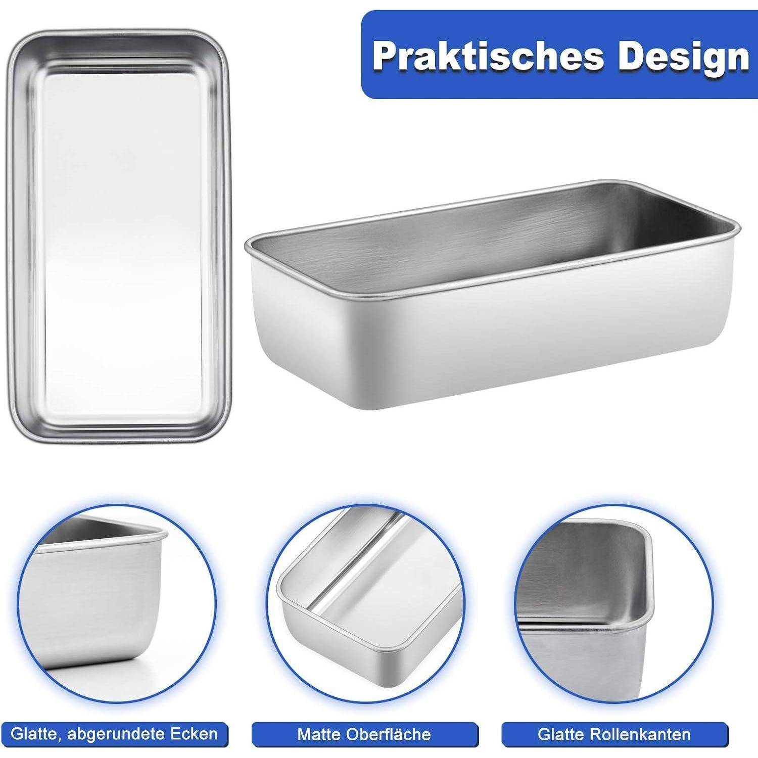 Brotbackform Edelstahl 23,5x12,6x6cm Brot Kuchen Toast 1 Stück