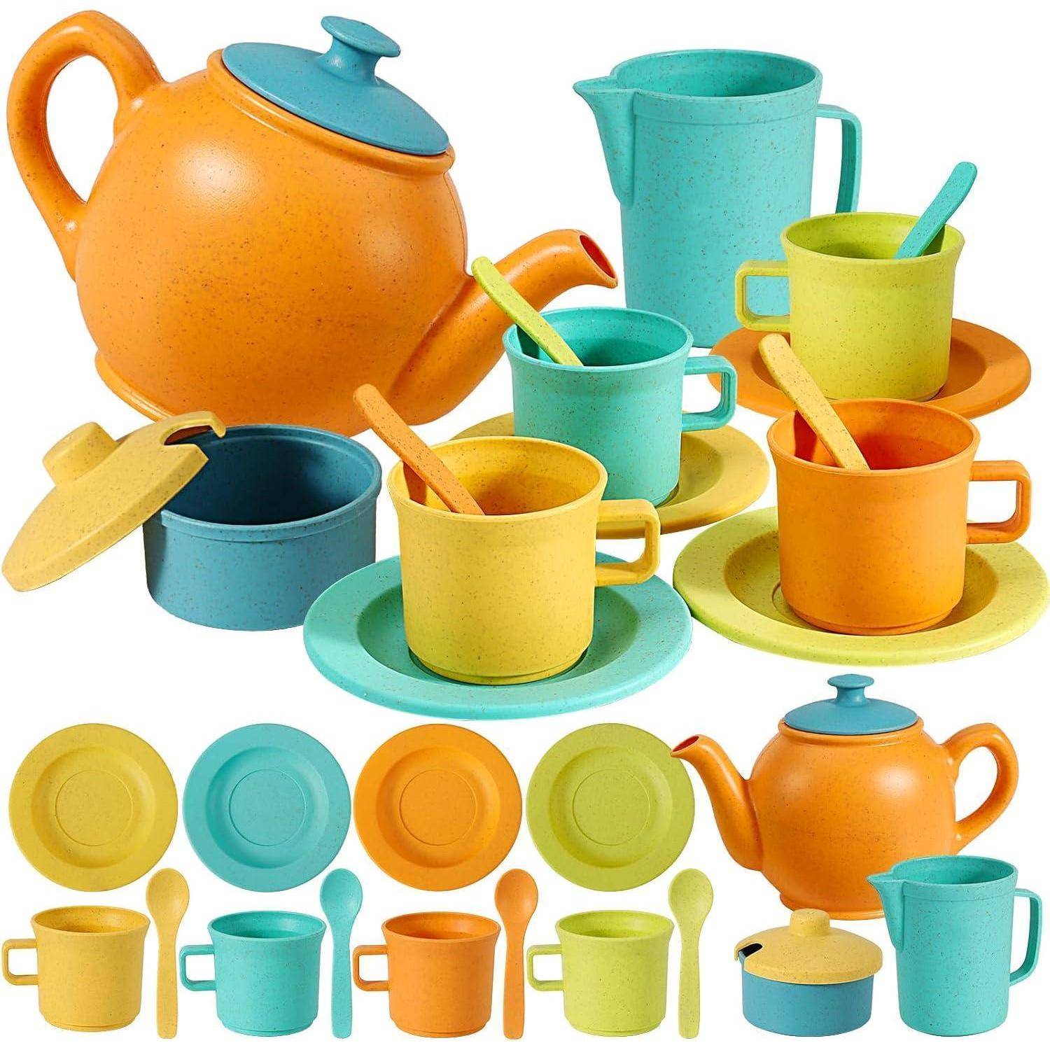 Teeservice Kinder 15-teilig Puppengeschirr Spielküche