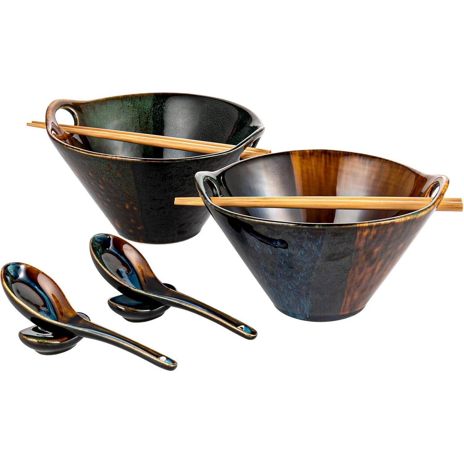 Ramen Schüssel Keramik Set 2er 780ml japanisch 780ml-reaktiv