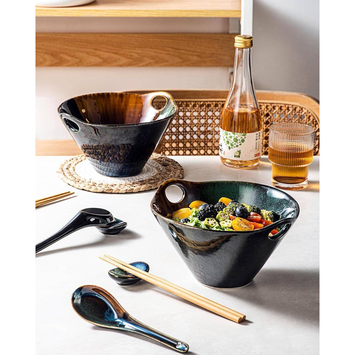 Ramen Schüssel Keramik Set 2er 780ml japanisch 780ml-reaktiv