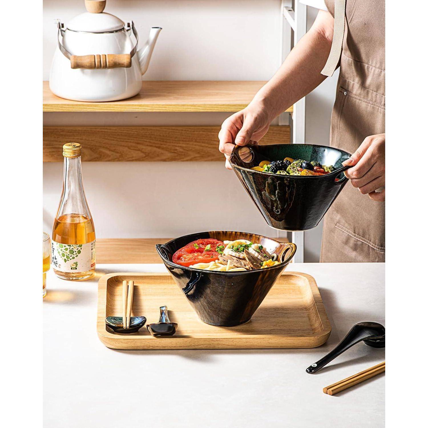 Ramen Schüssel Keramik Set 2er 780ml japanisch 780ml-reaktiv