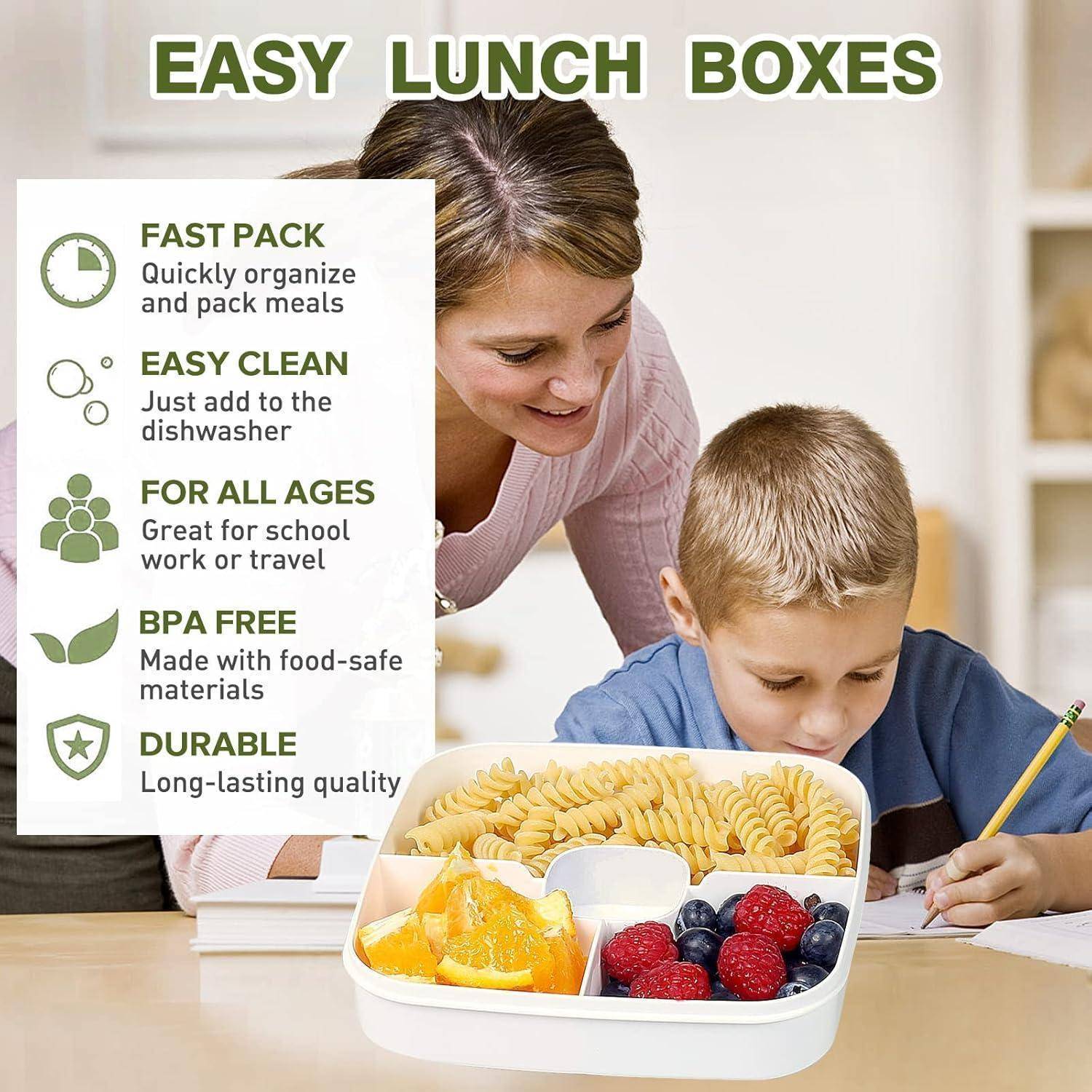 Lunchbox Auslaufsichere Bento 3 Fächer Salatbehälter 1500 ML Armeegrün