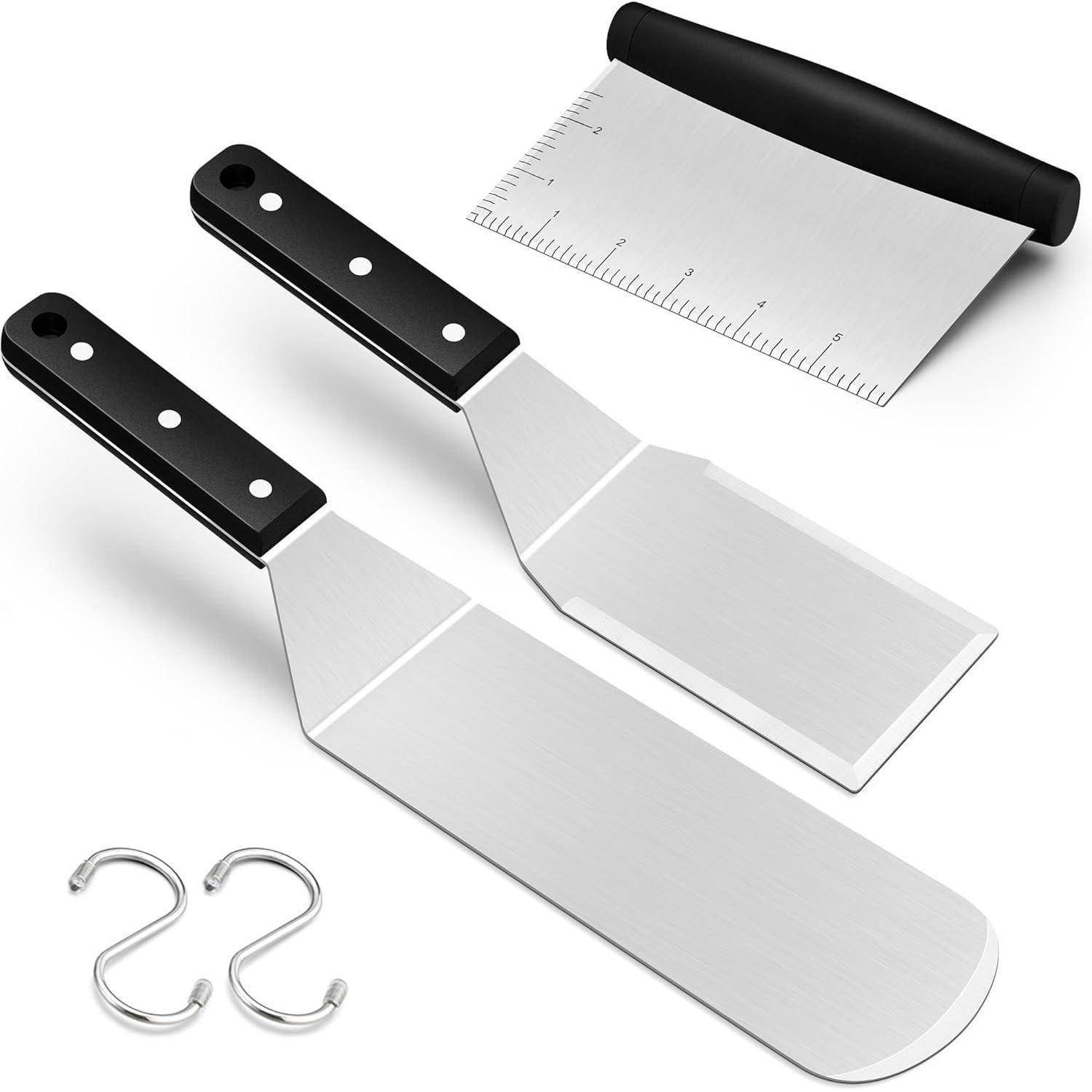 Grillspachtel 3er Set Grillspachtel 3 Edelstahl ABS Kunststoffgriff