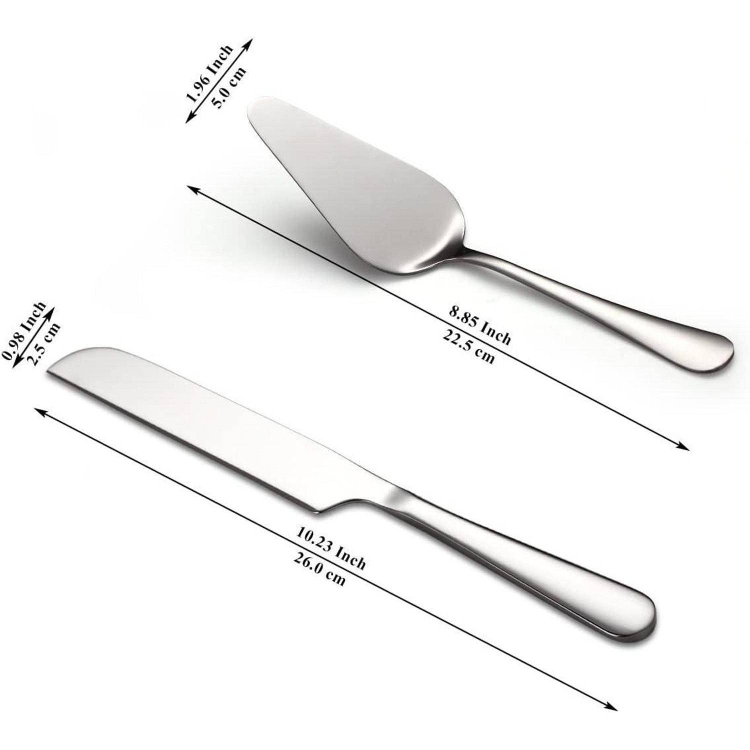 Tortenmesser Set Edelstahl Tortenheber Hochzeit 1. Silber