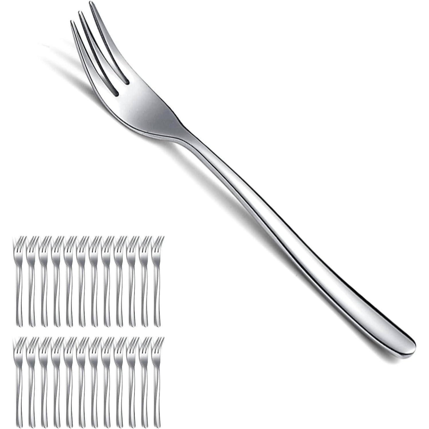 Dessertgabeln 24 Stück 15.6cm Edelstahl spülmaschinenfest 2. Silber.24