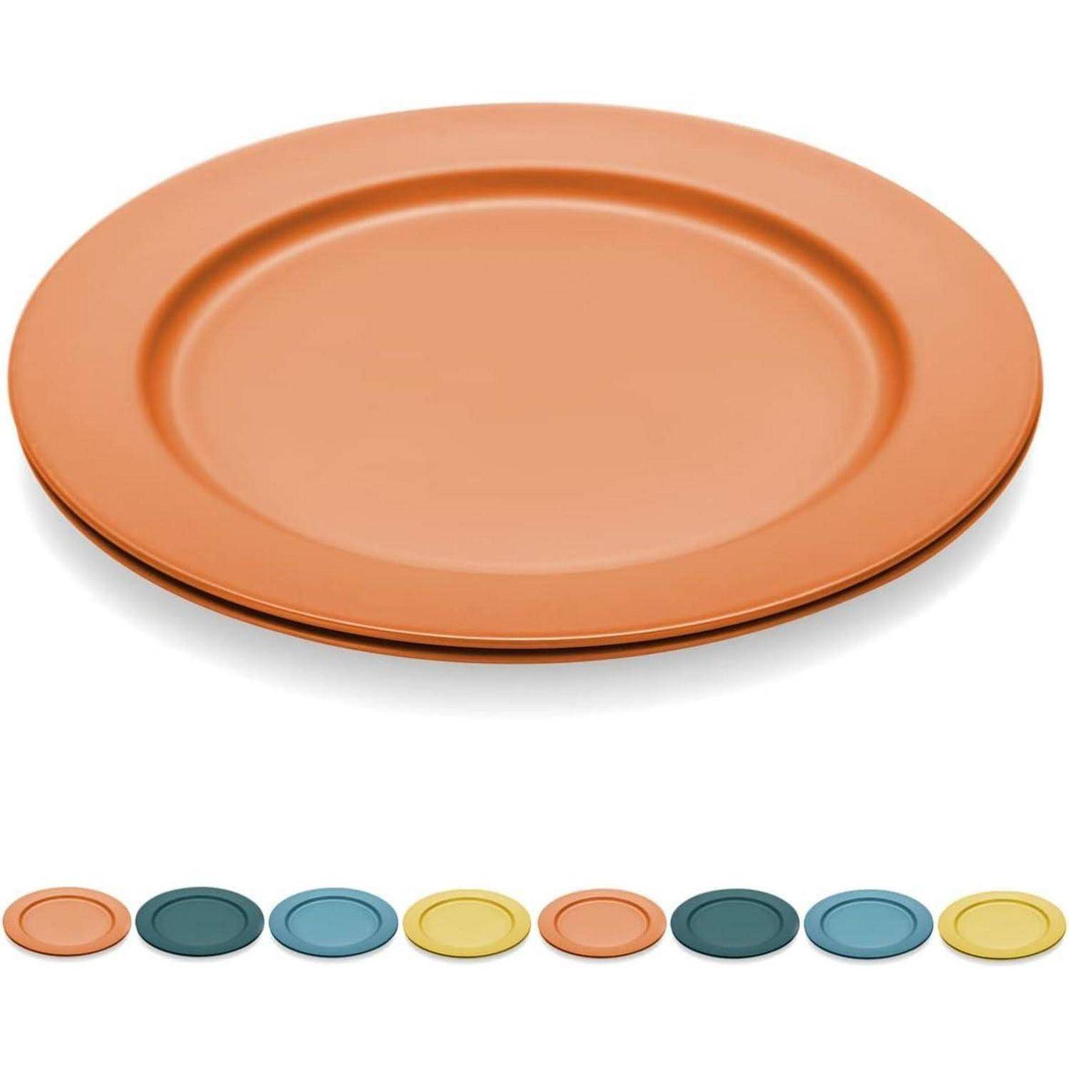 Teller 25cm Set 8er Abbaubar Unzerbrechlich BPAFrei 3. Orange