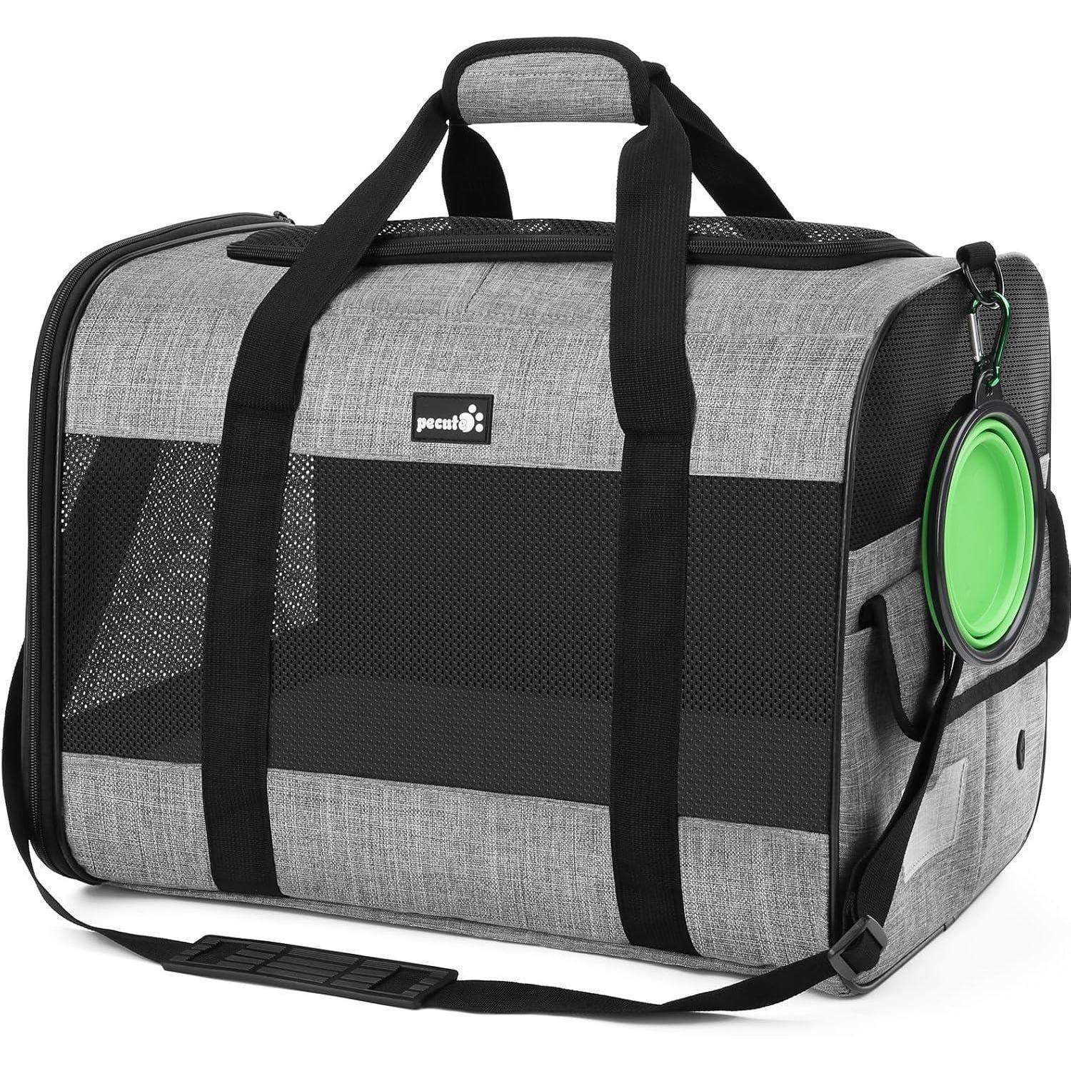 Hundetasche Faltbar Katzentransportbox Atmungsaktiv für Reisen Unter