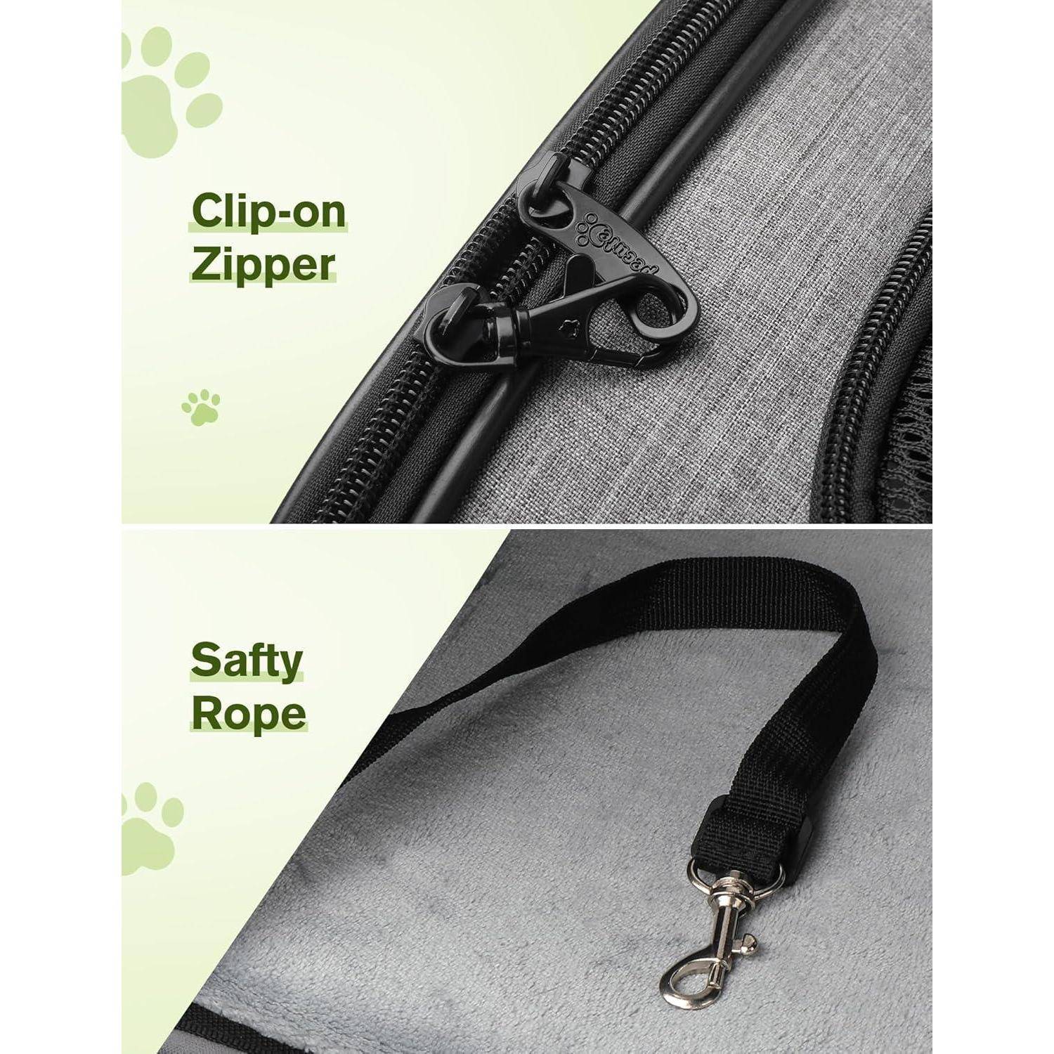 Hundetasche Faltbar Katzentransportbox Atmungsaktiv für Reisen Unter