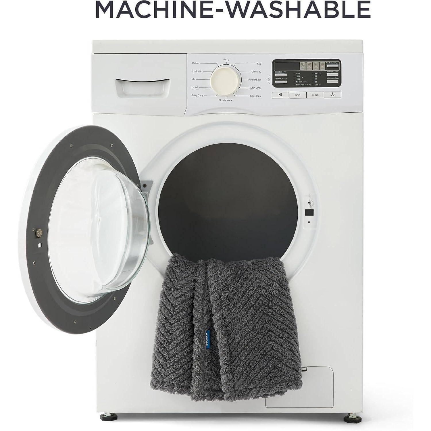 Hundedecke Waschbar Coral Fleece Flauschig XL (152x127cm) Dunkelgrau