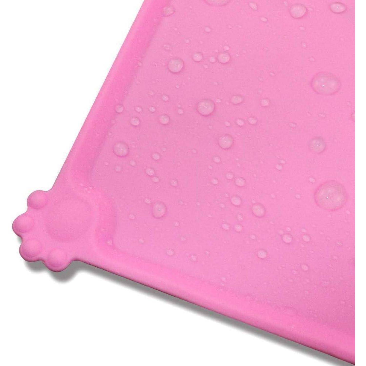 Futtermatte Silikon rutschfest wasserdicht Rand Rosa 53×37cm