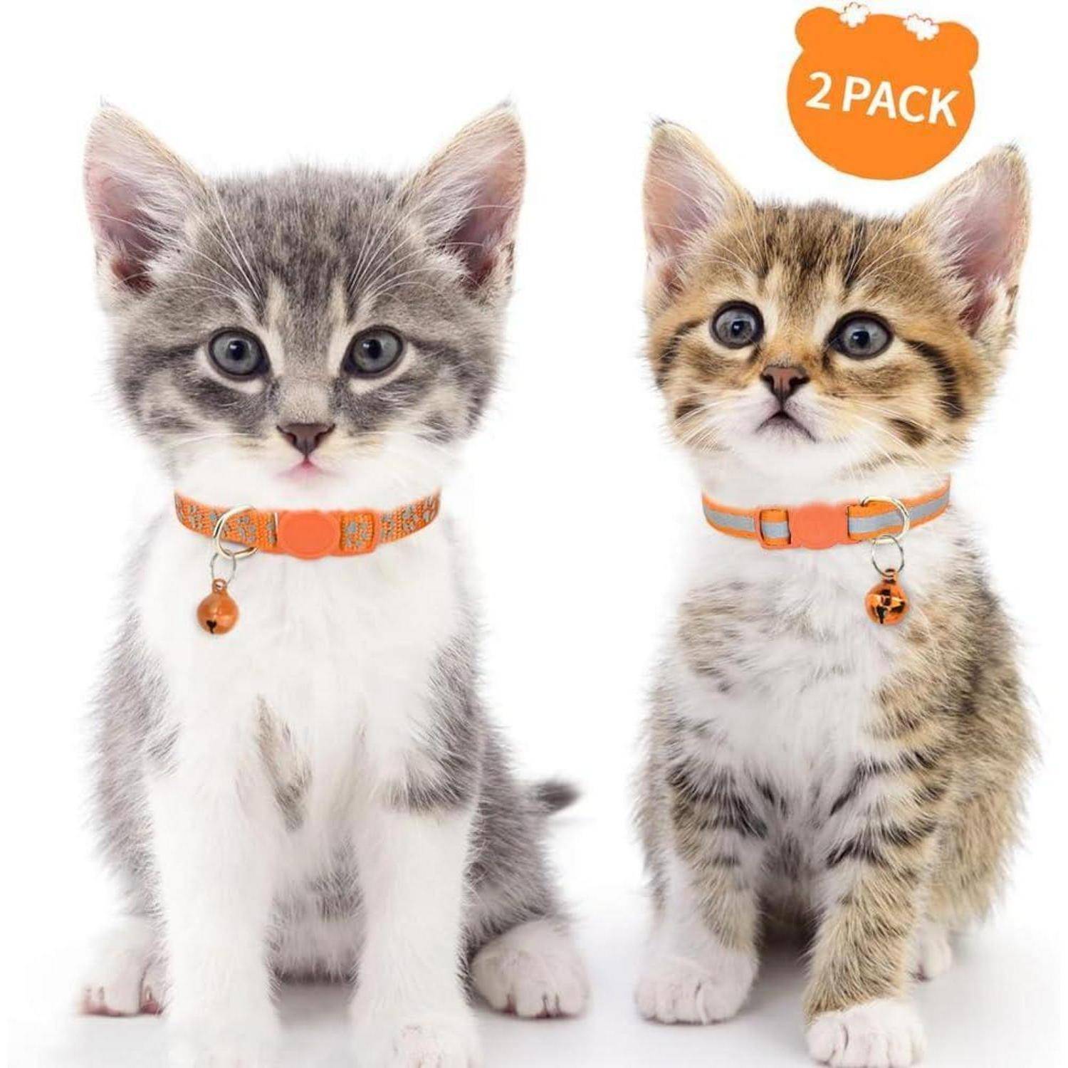 Katzenhalsband Reflektierend 15-20cm (2er Pack) Orange