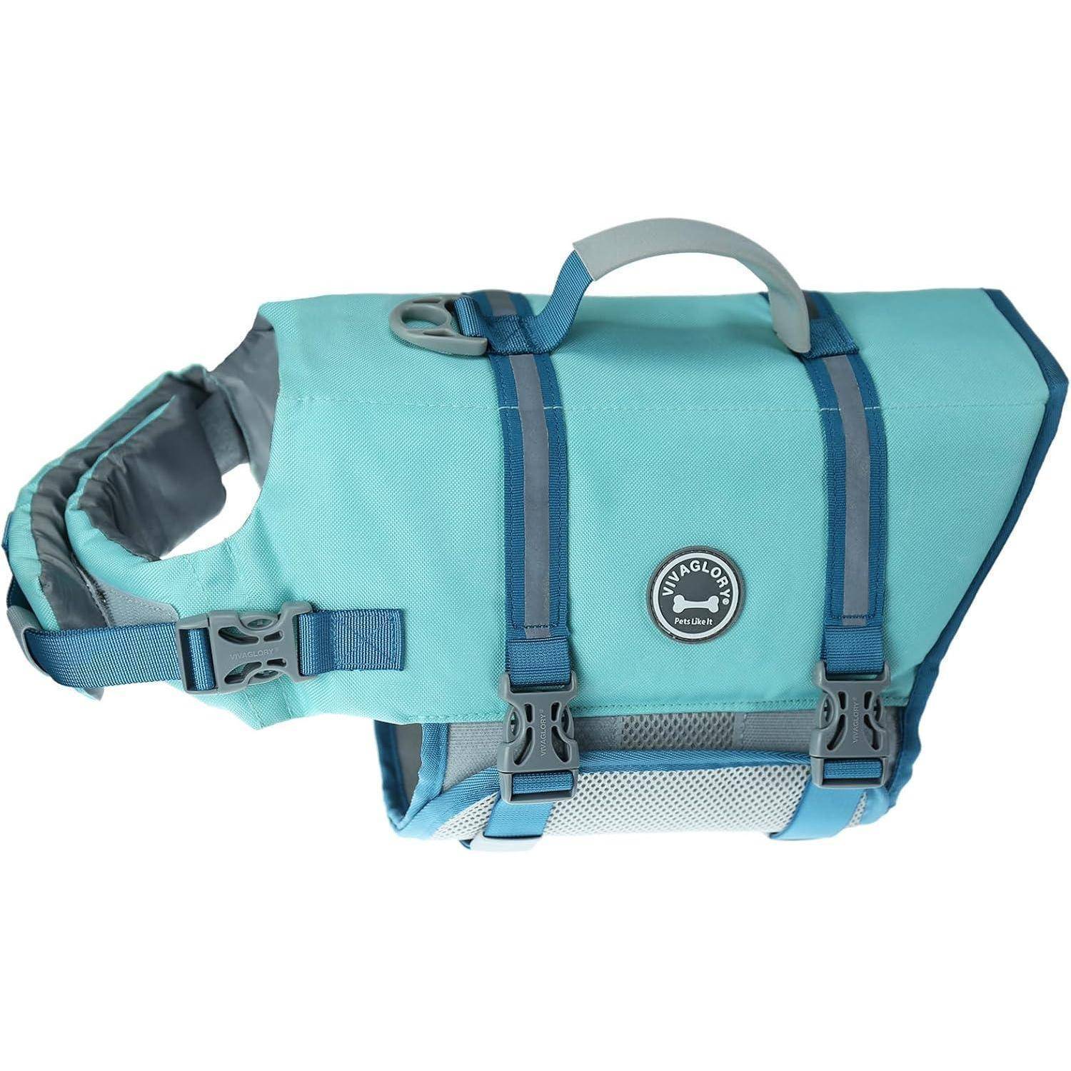 Hundeschwimmweste Rettungsweste Cyan XXS 28-35cm Brustkorbumfang