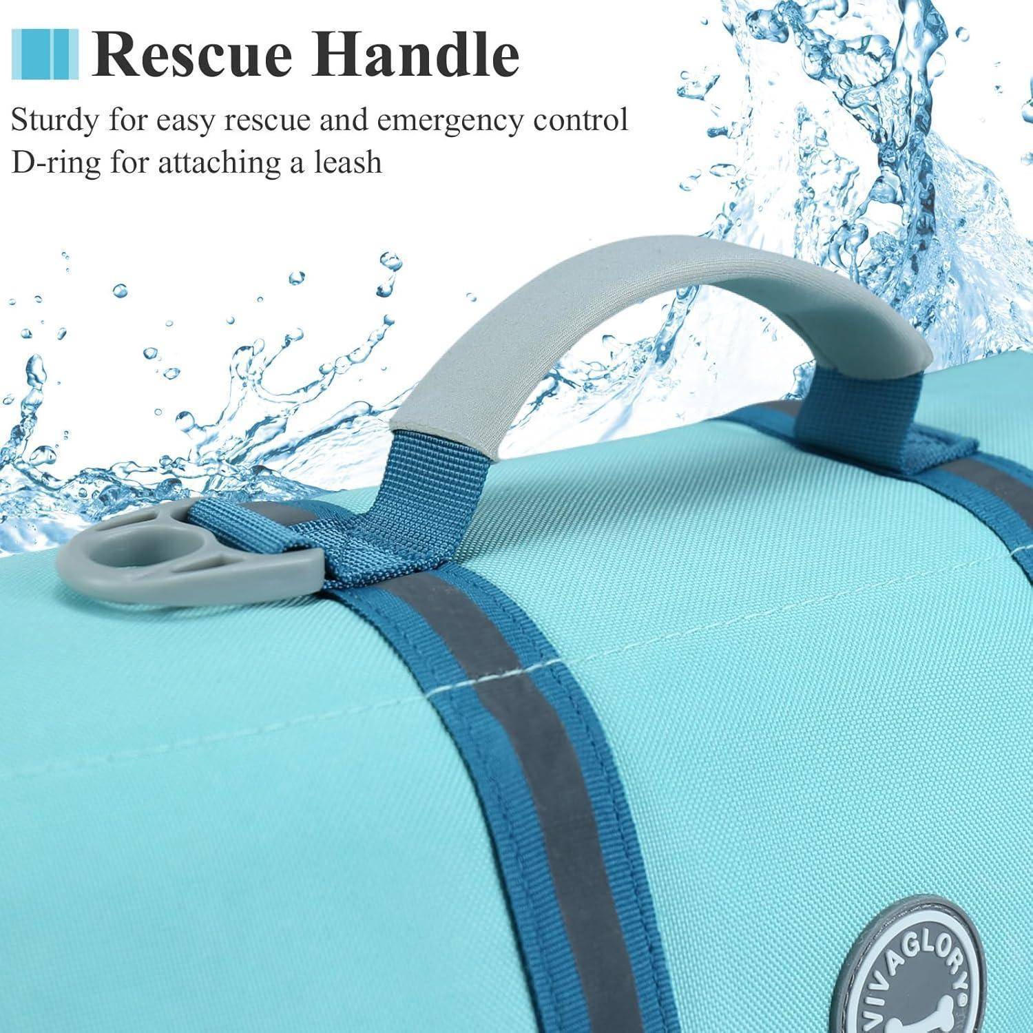 Hundeschwimmweste Rettungsweste Cyan XXS 28-35cm Brustkorbumfang